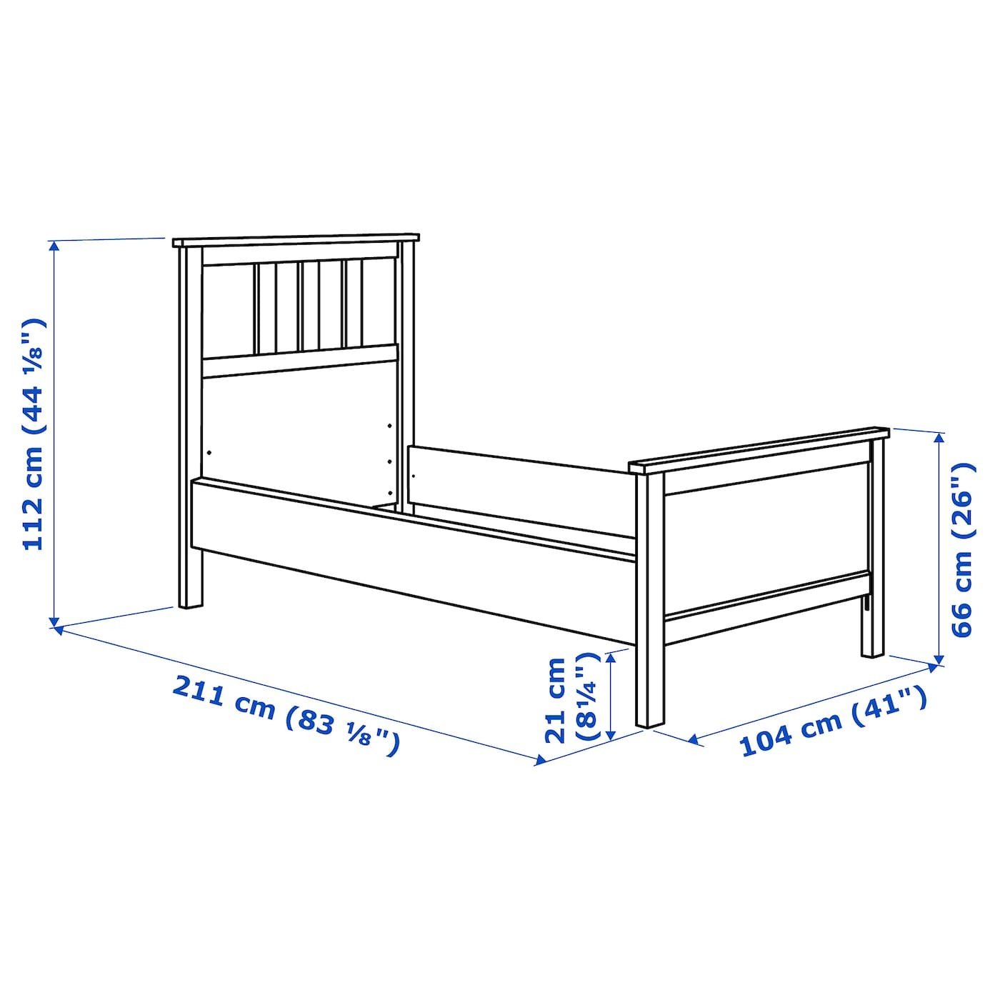 HEMNES اطار سرير