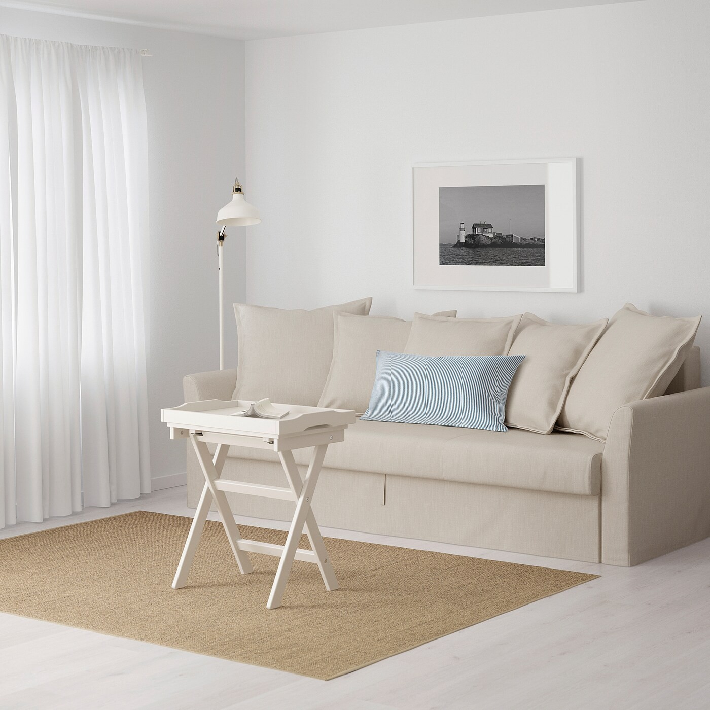 HOLMSUND Three-seat sofa-bed