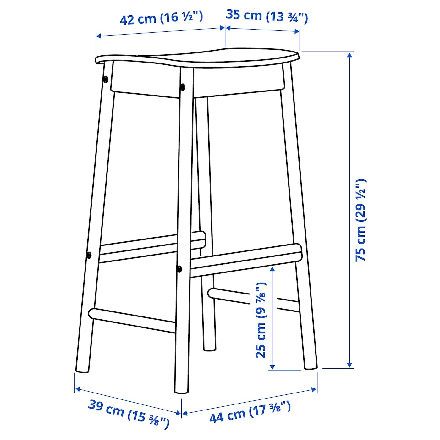 RÖNNINGE Bar stool