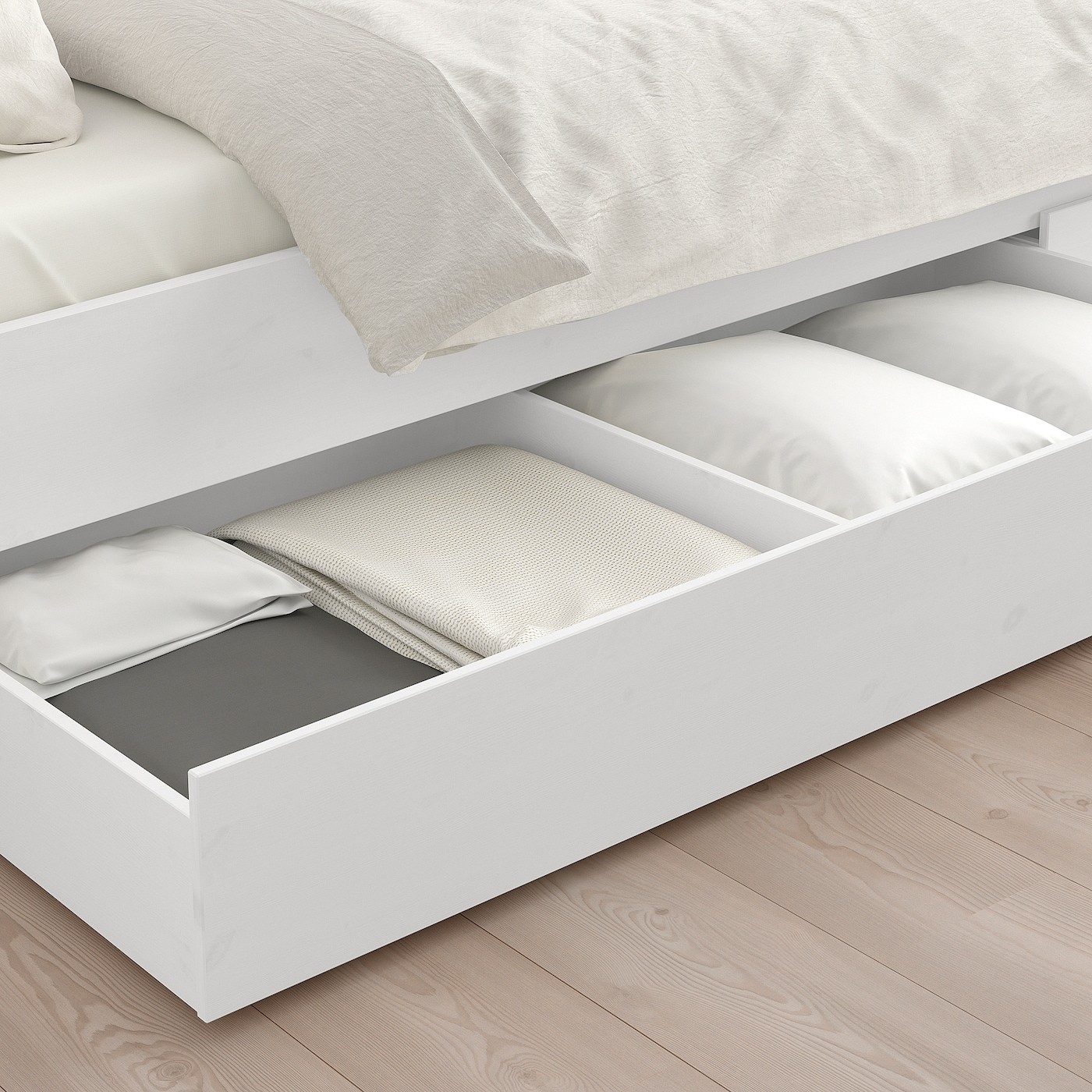 HEMNES Bed frame with 2 storage boxes