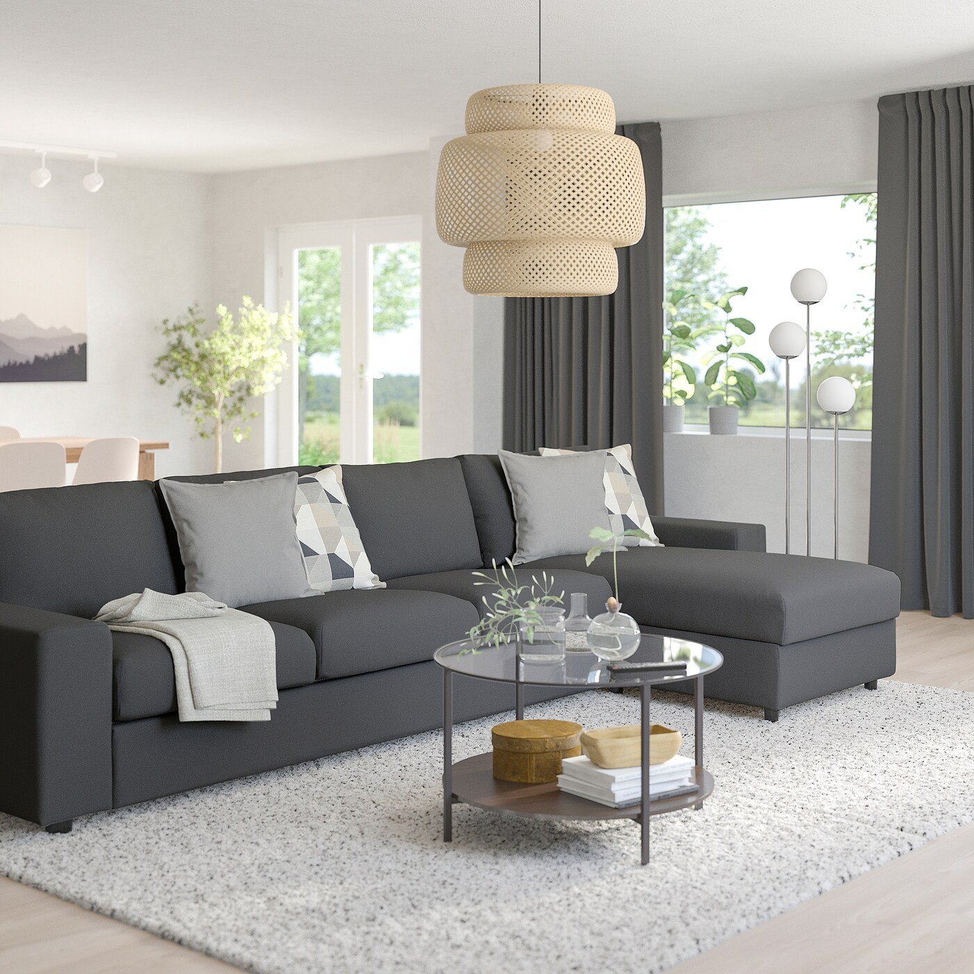 VIMLE 4-seat sofa with chaise longue