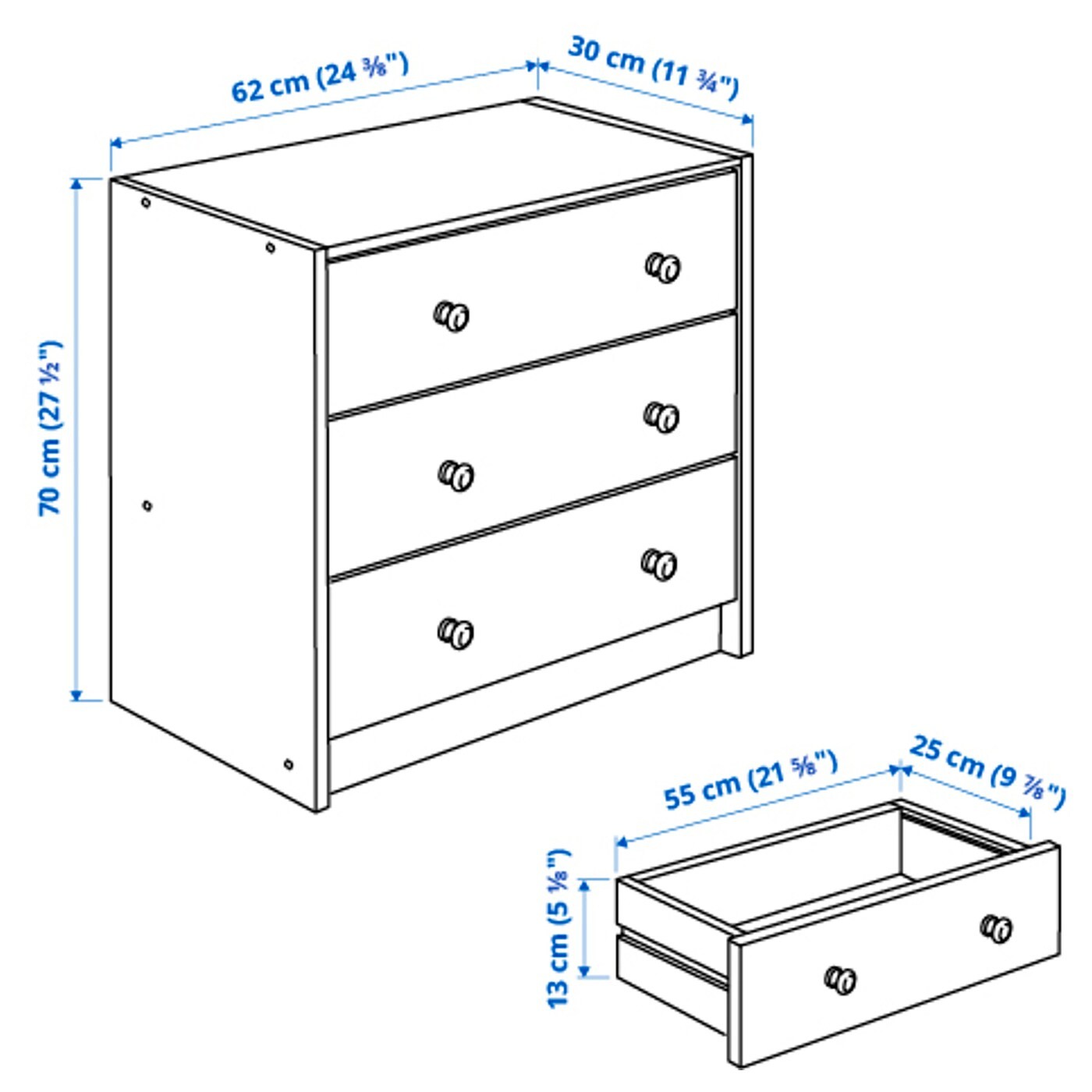 RAST Chest of 3 drawers