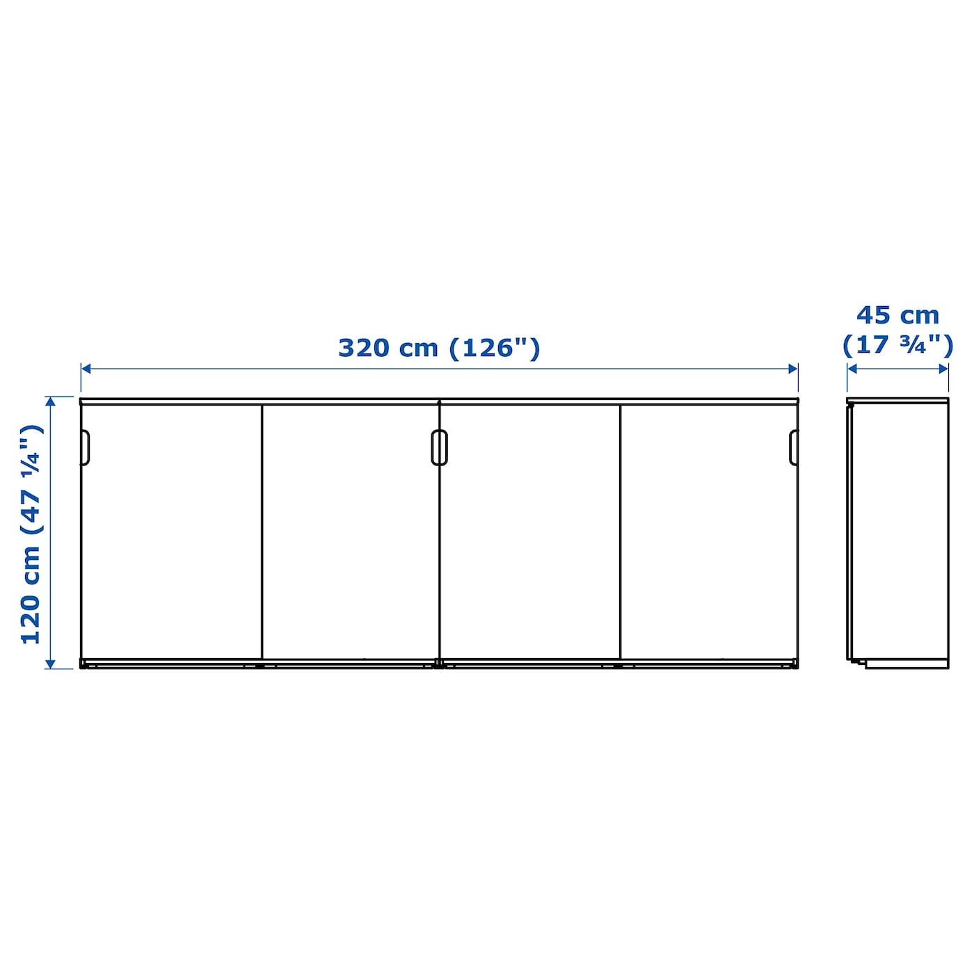 GALANT Storage combination w sliding doors