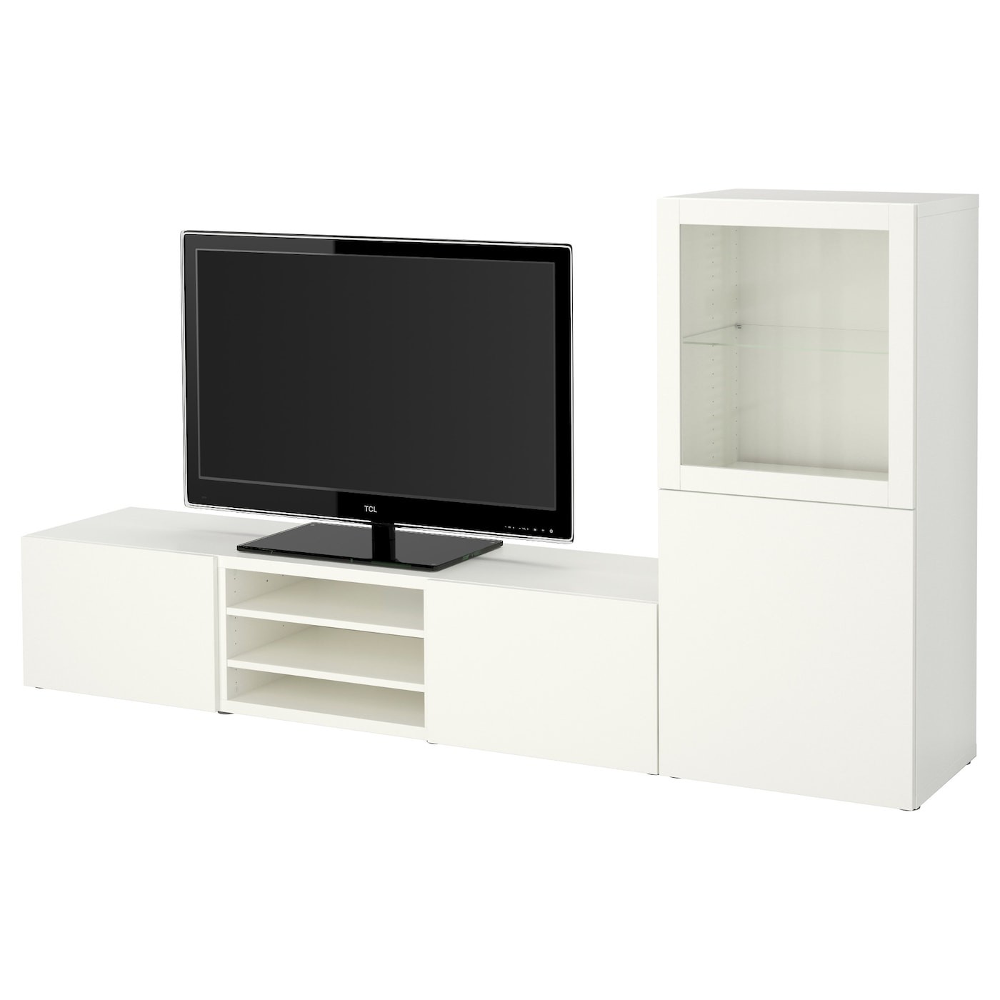 BESTÅ TV storage combination/glass doors