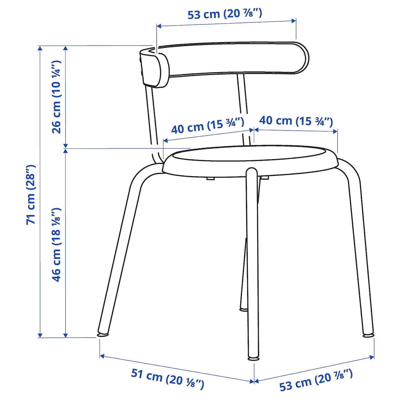 TOMMARYD / YNGVAR Table and 4 chairs