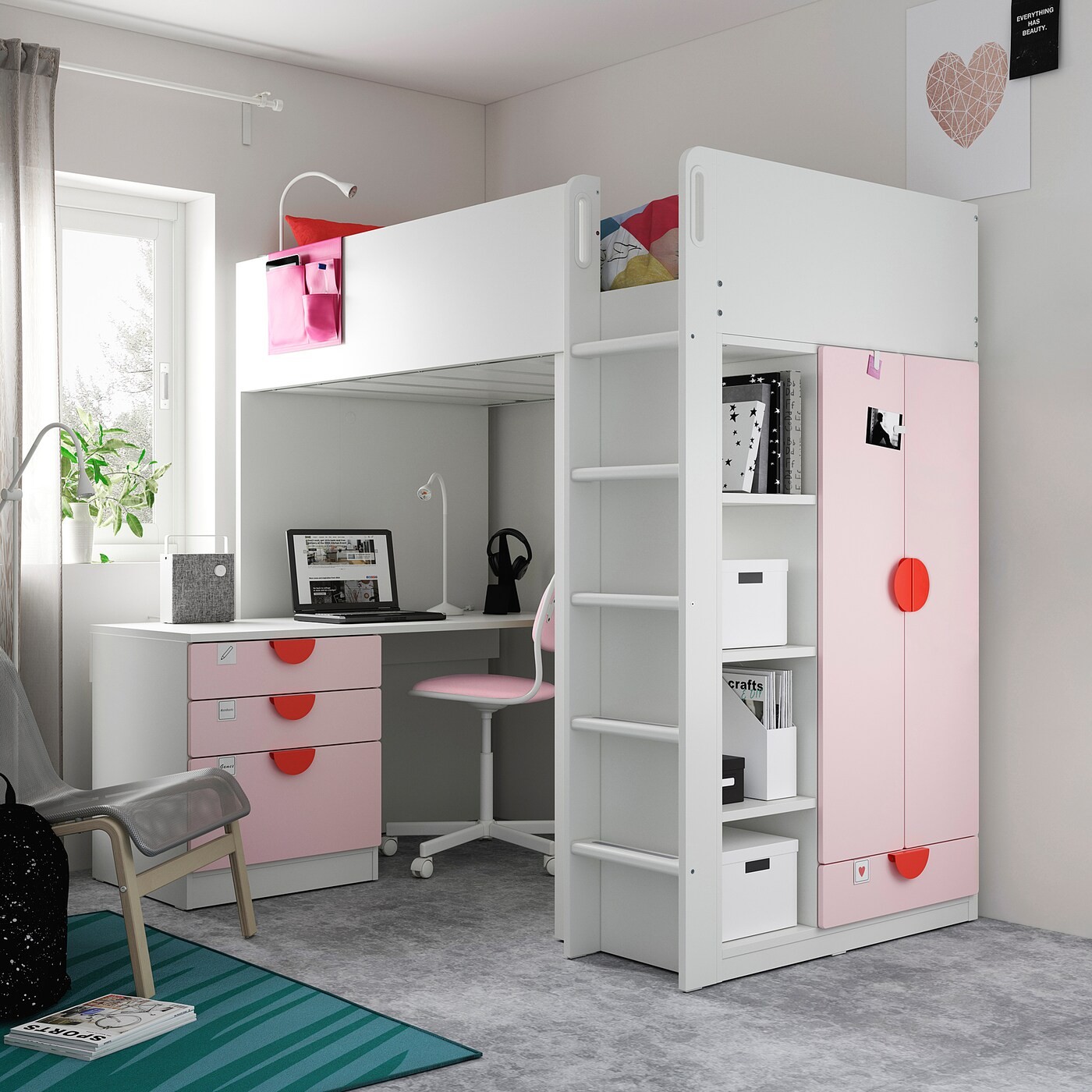 SMÅSTAD Loft bed