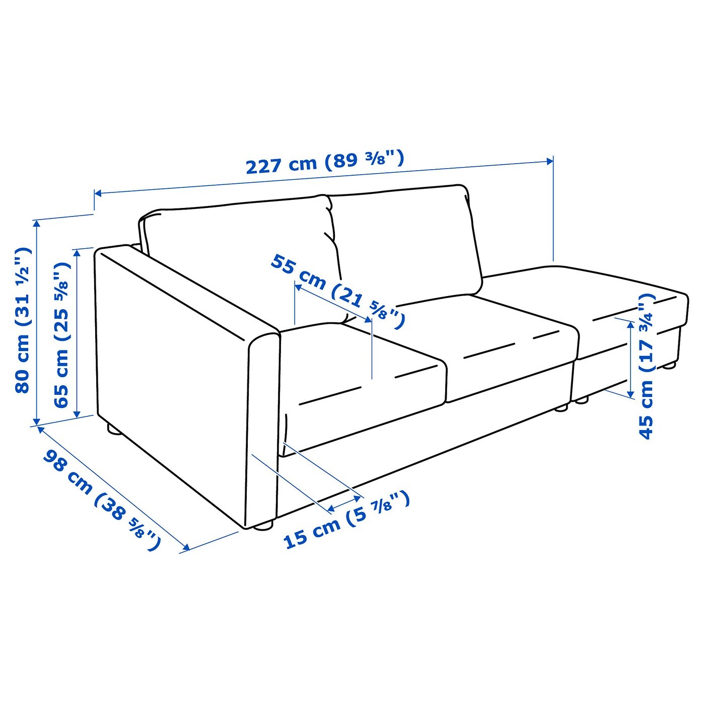 VIMLE 3-seat sofa