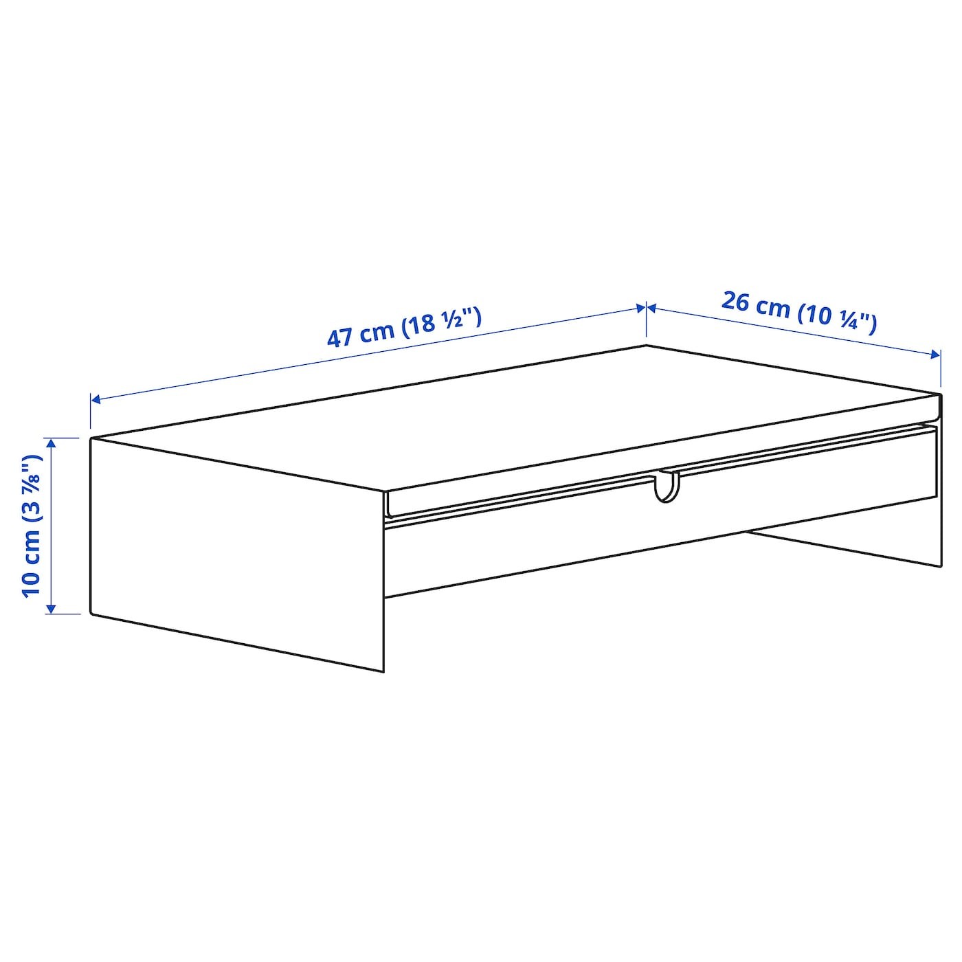 ELLOVEN Monitor stand with drawer