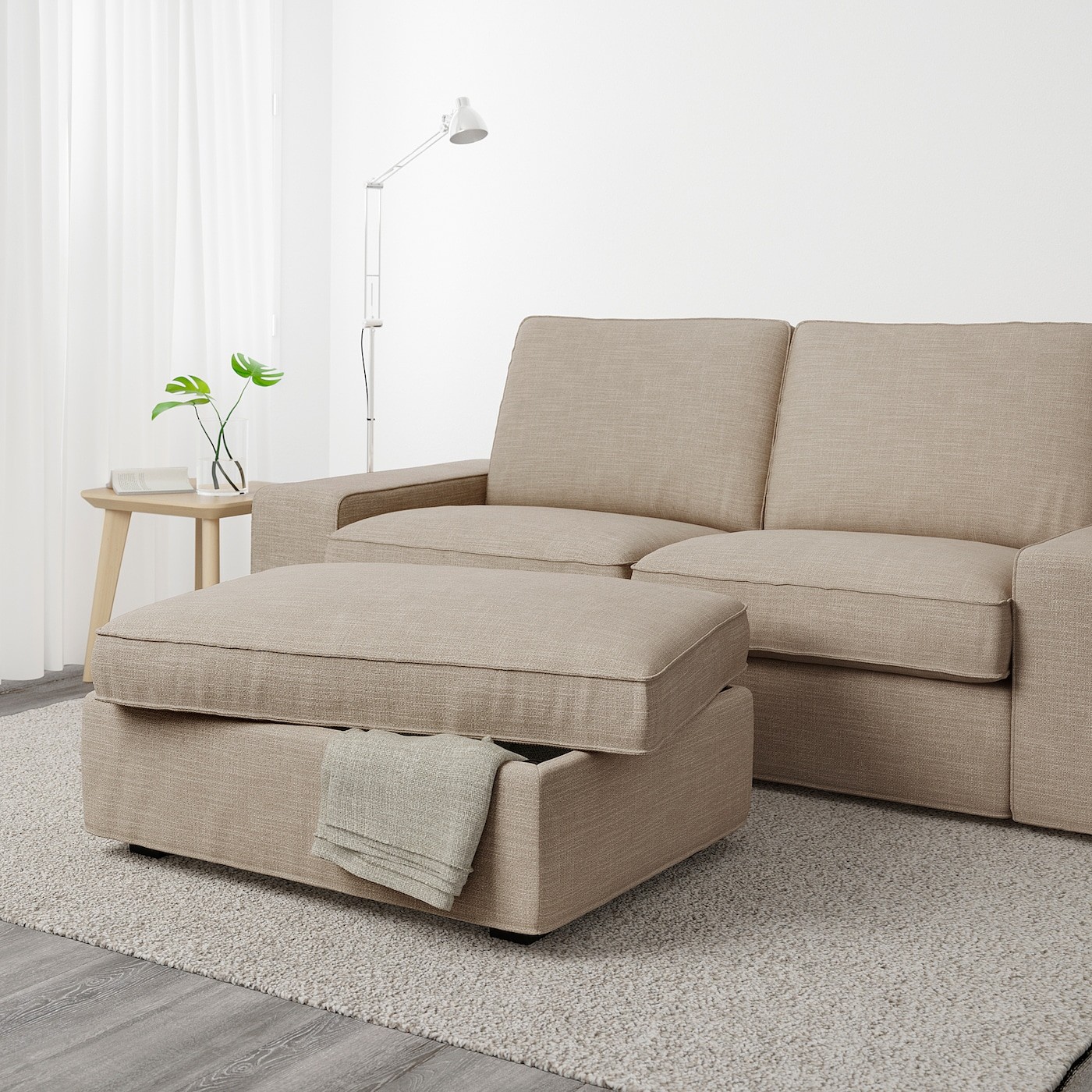 KIVIK Footstool with storage