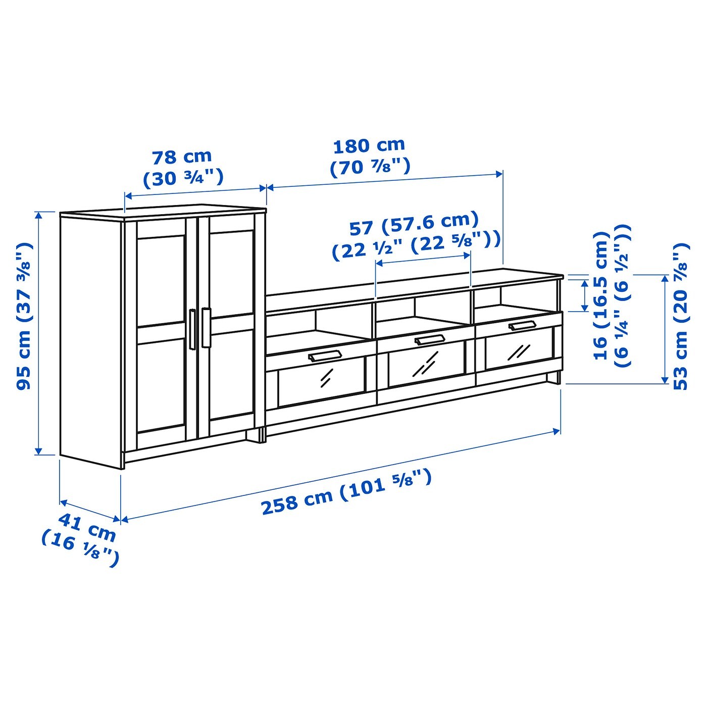 BRIMNES TV storage combination