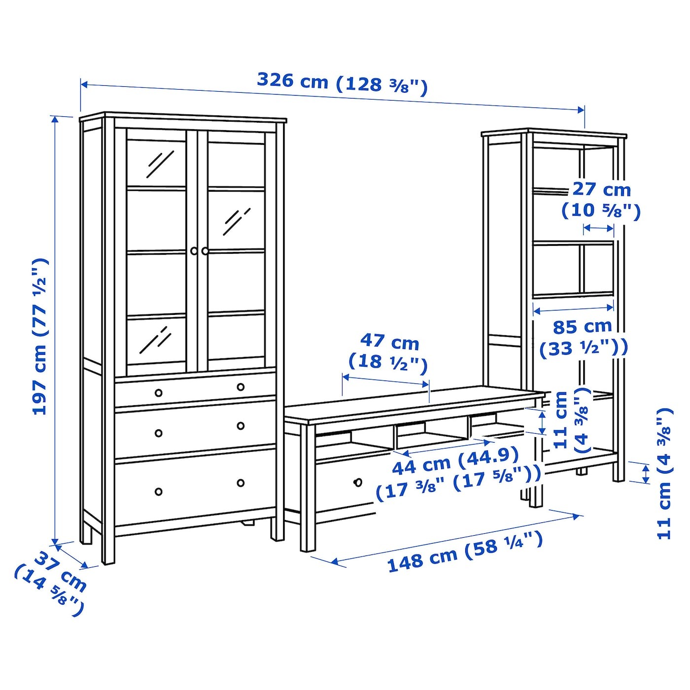 HEMNES TV storage combination