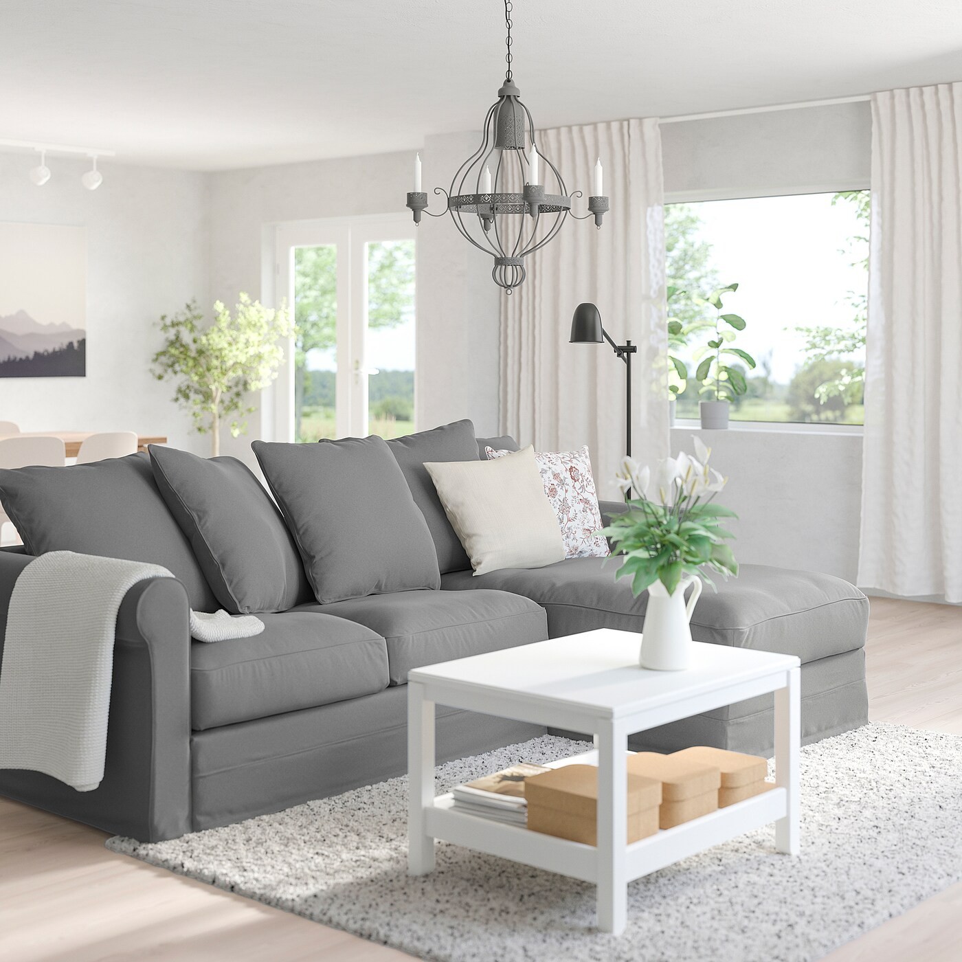 GRÖNLID 3-seat sofa with chaise longue