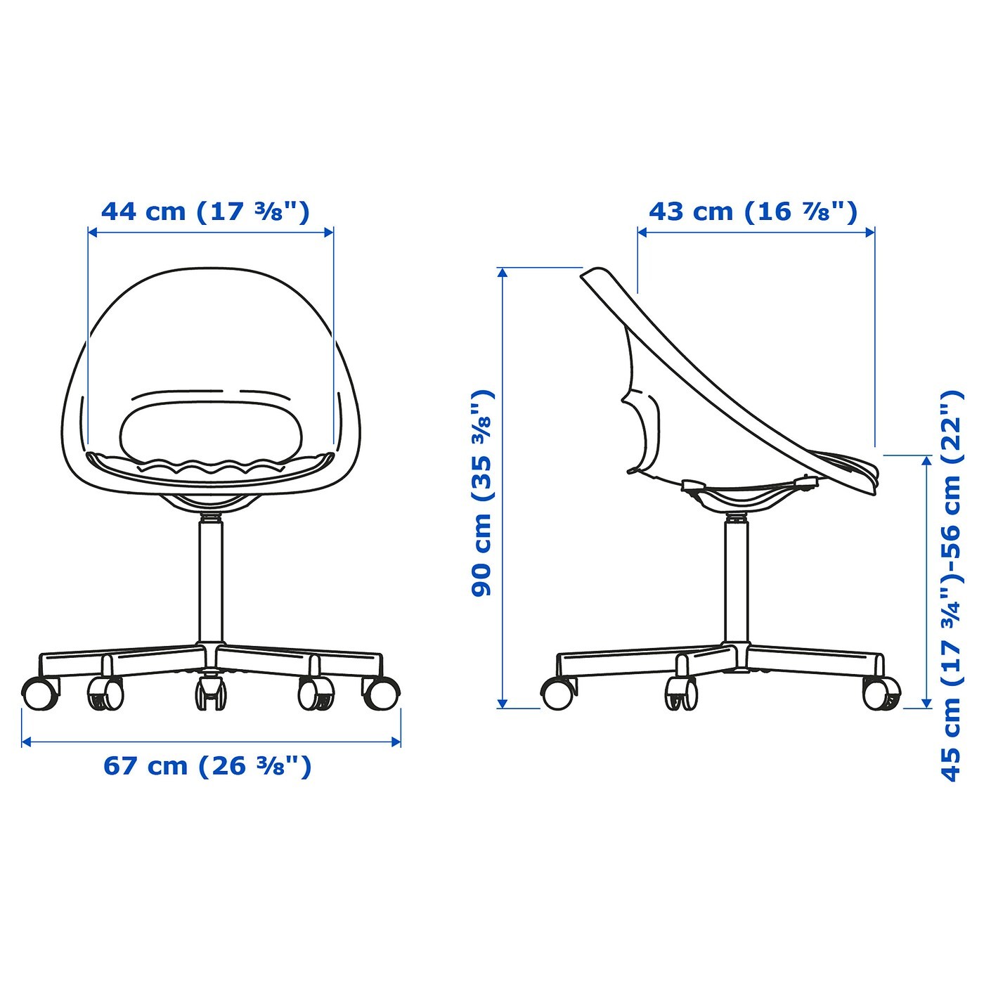 LOBERGET / BLYSKÄR Swivel chair with pad