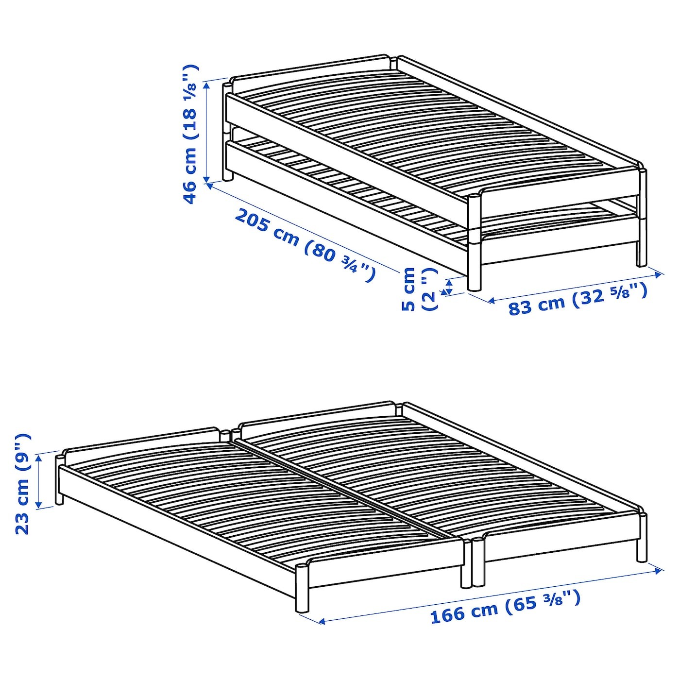 UTÅKER Stackable bed