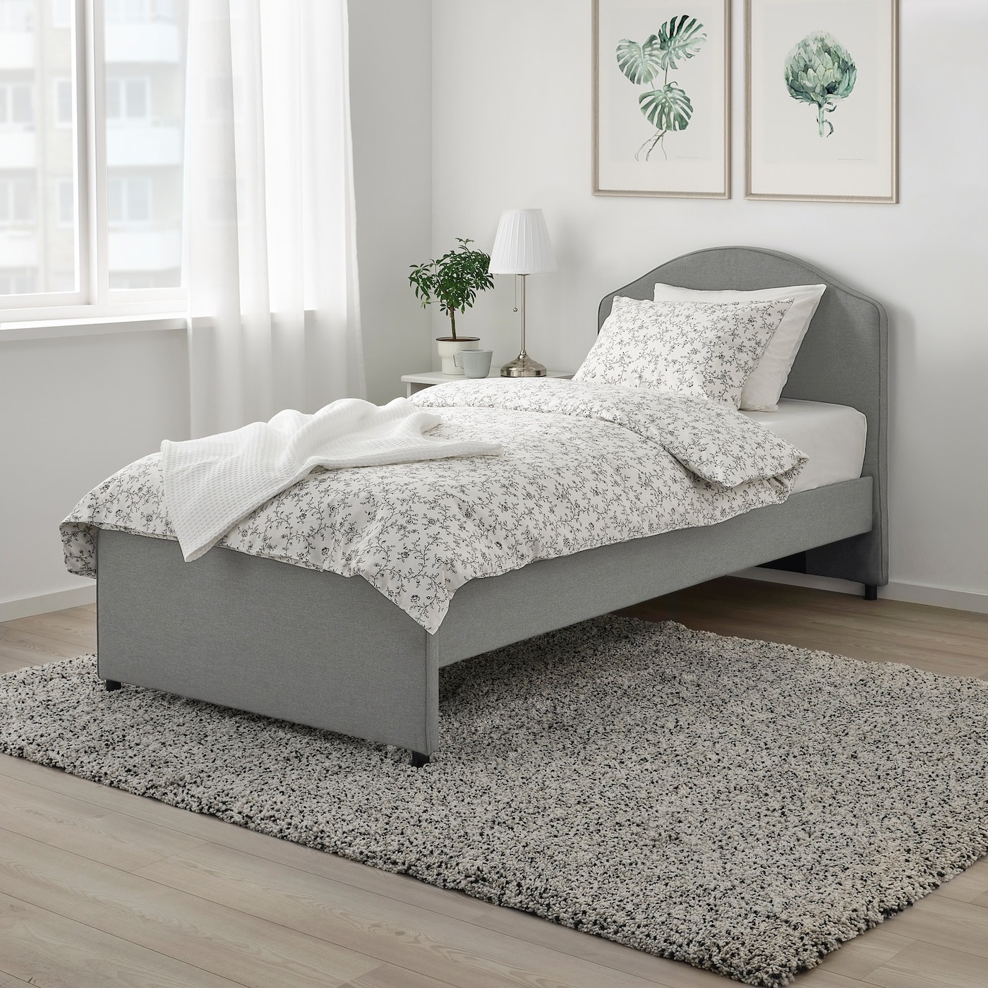 HAUGA Upholstered bed frame