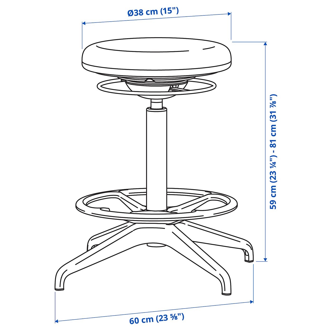 LIDKULLEN Active sit/stand support