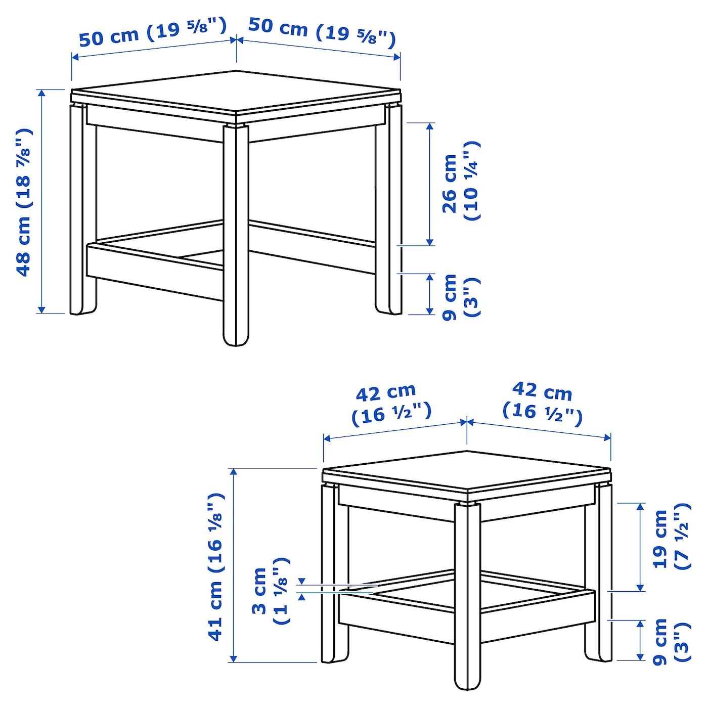 HAVSTA Nest of tables, set of 2