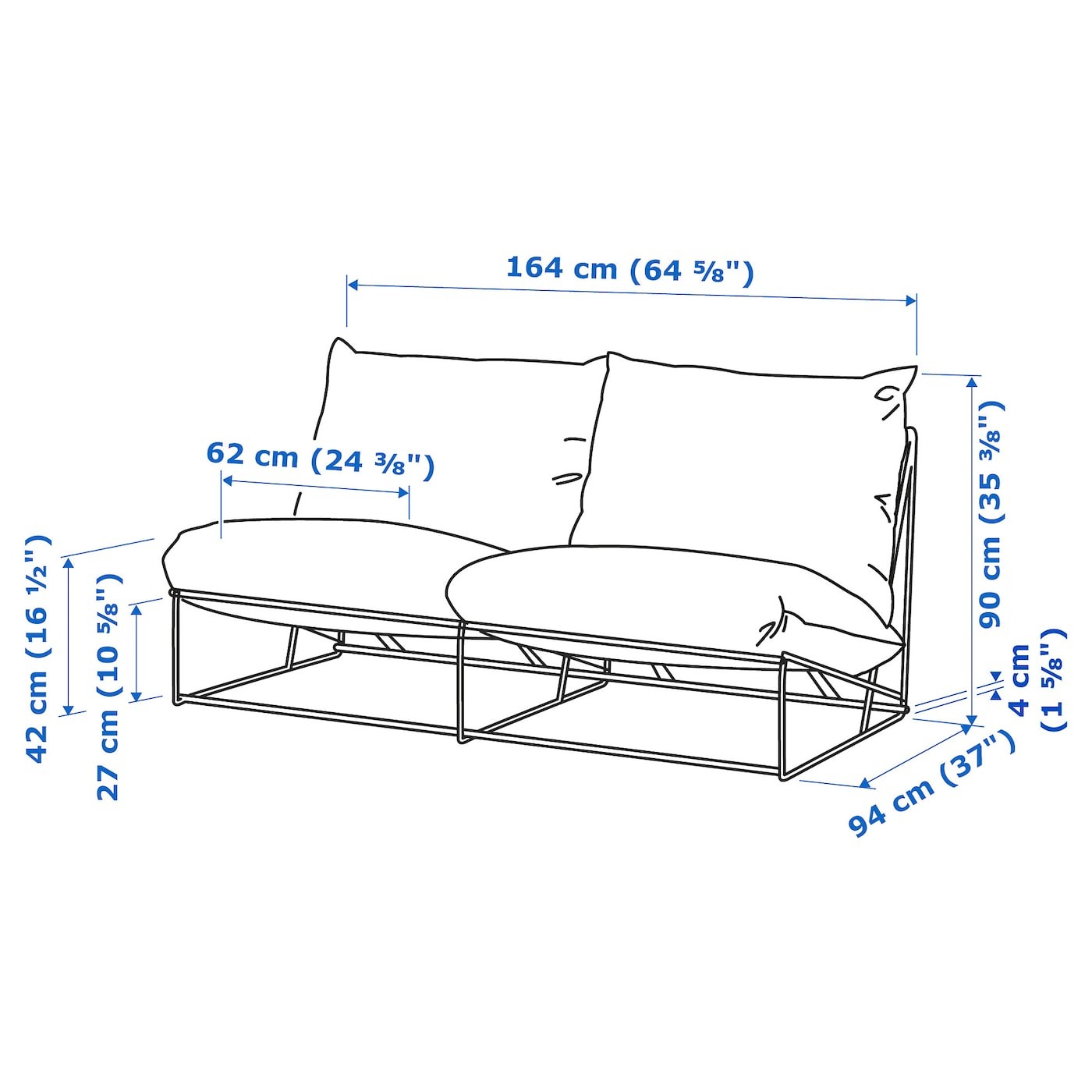 HAVSTEN 2-seat sofa, in/outdoor