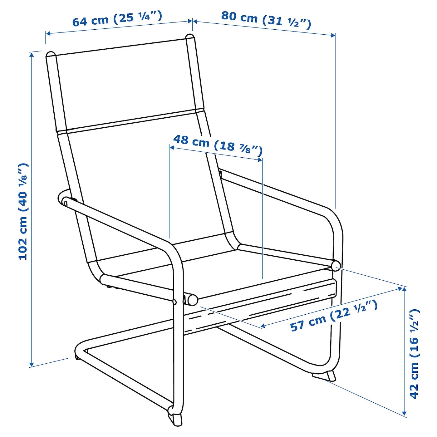 HUSARÖ Armchair, outdoor