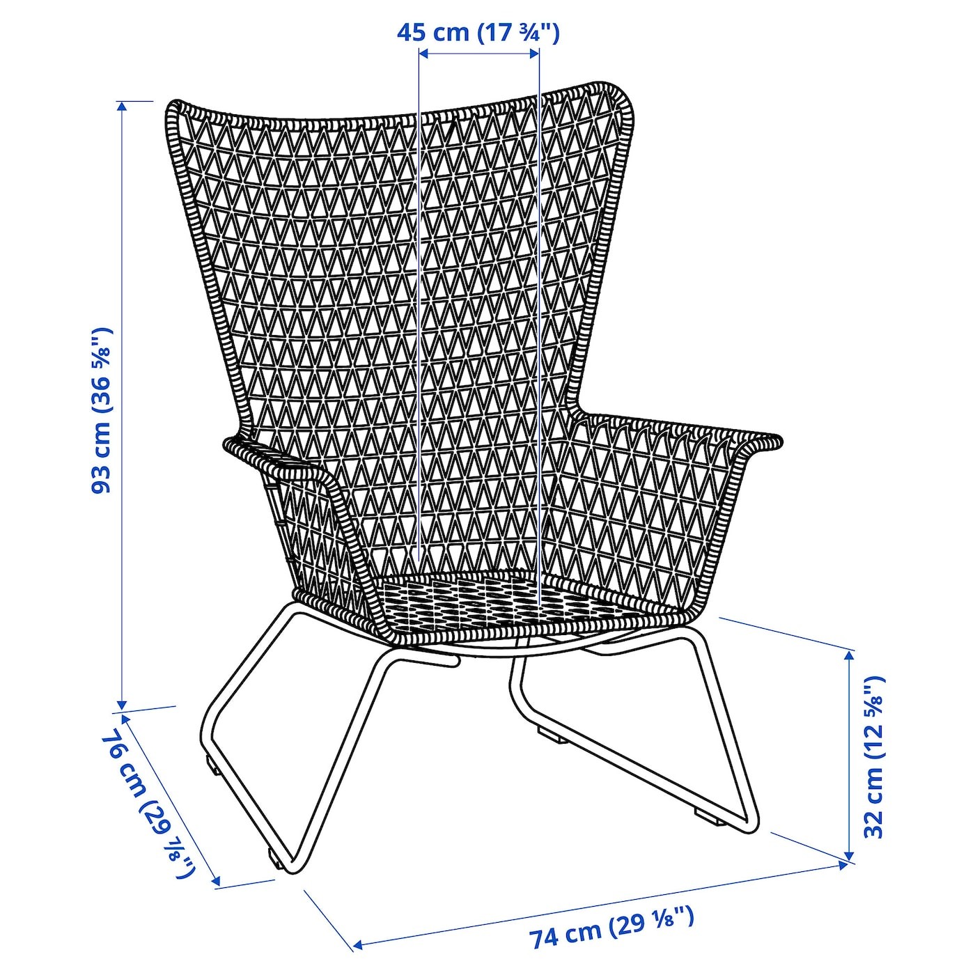 HÖGSTEN Armchair, outdoor