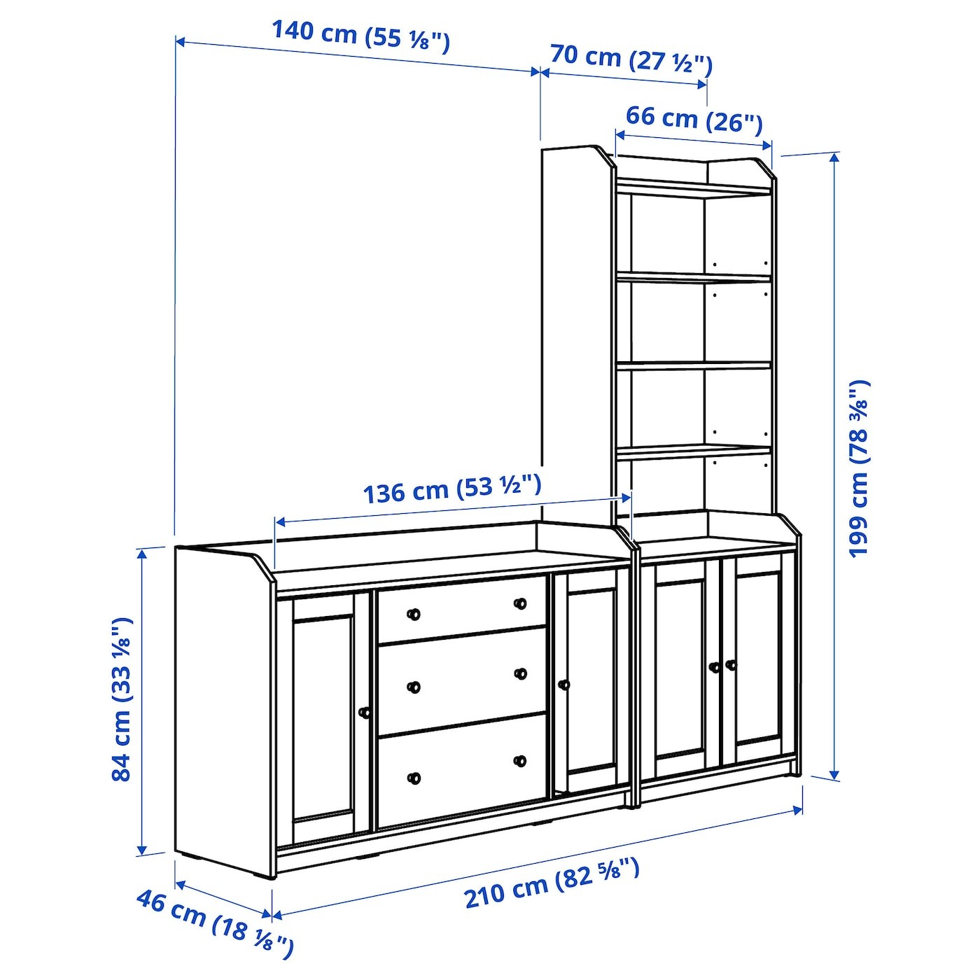 HAUGA Storage combination