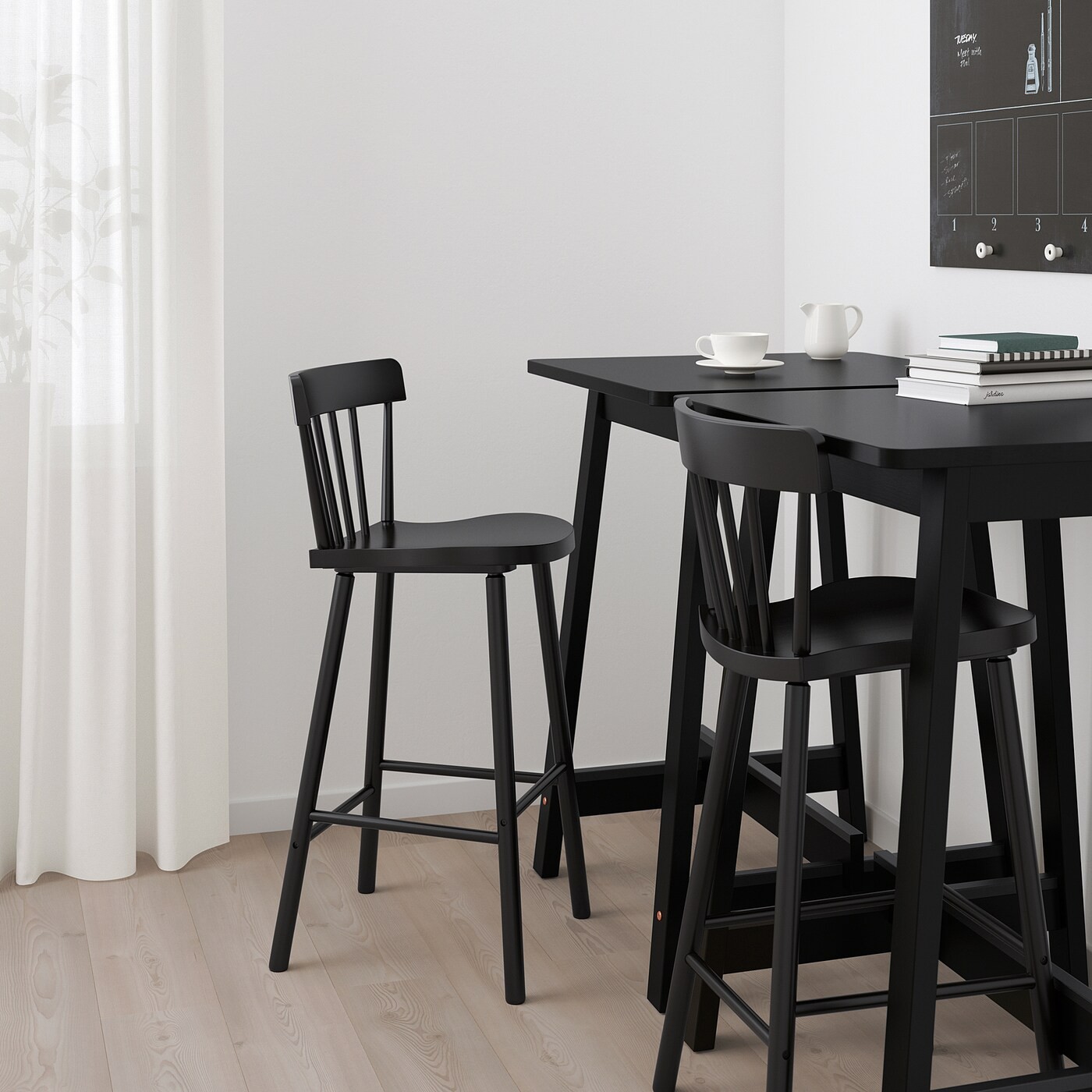 NORRARYD Bar stool with backrest