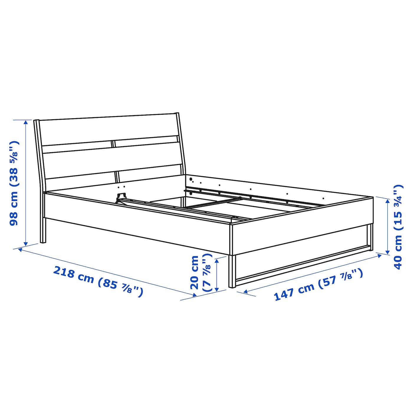 TRYSIL Bed frame