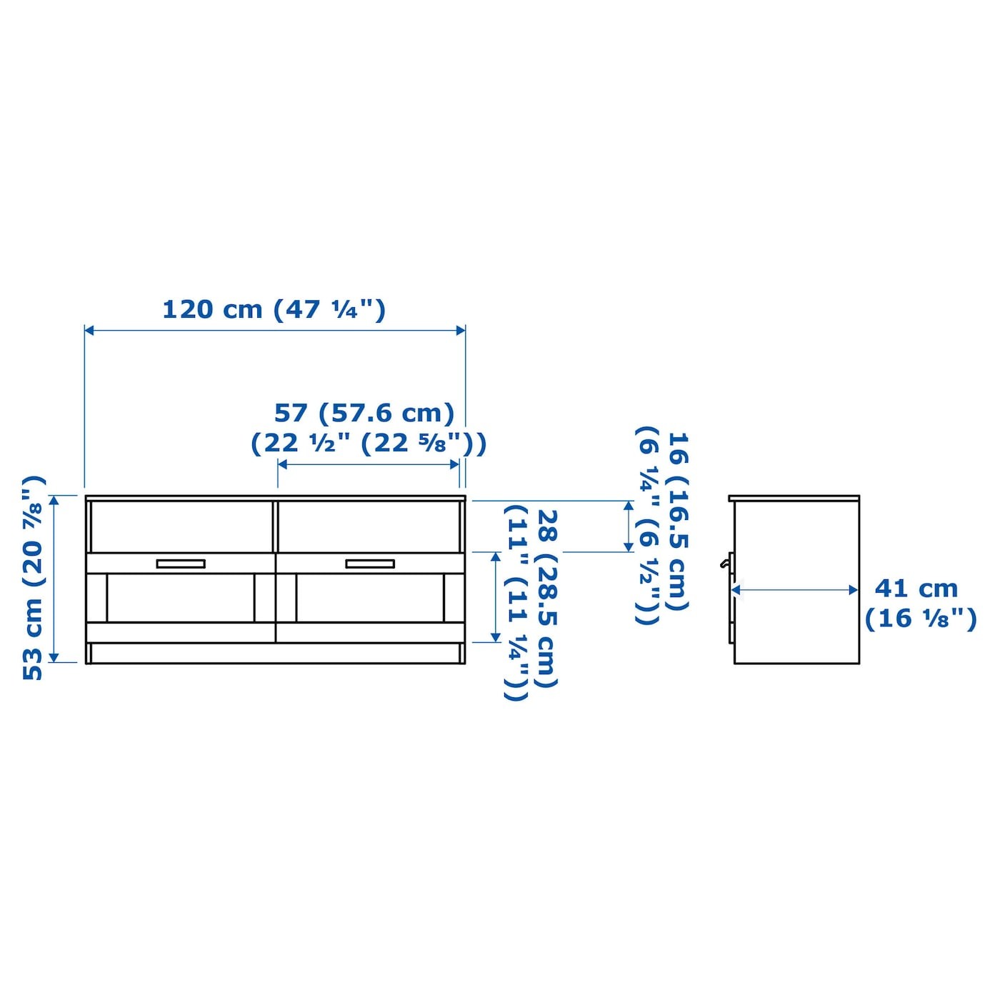 LAIVA / BRIMNES TV storage combination