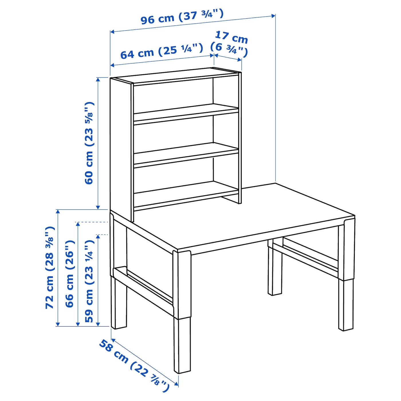 PÅHL Desk with shelf unit