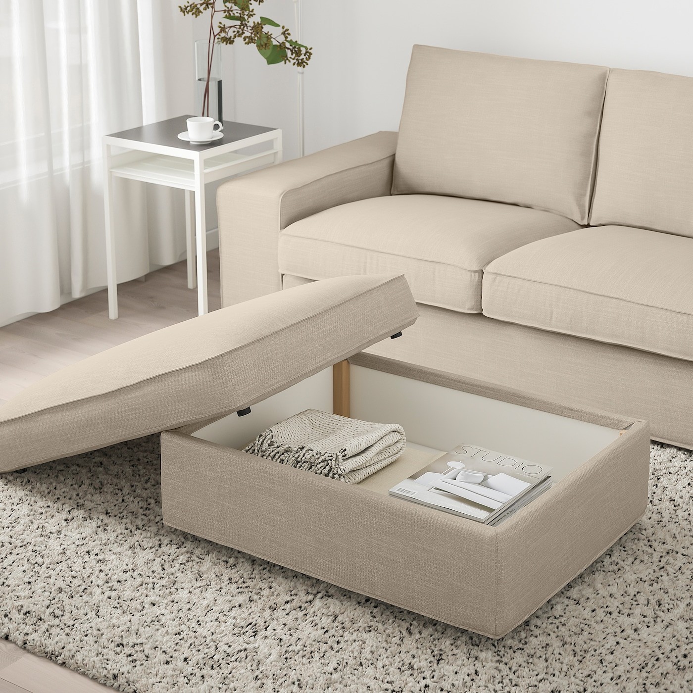 KIVIK Footstool with storage