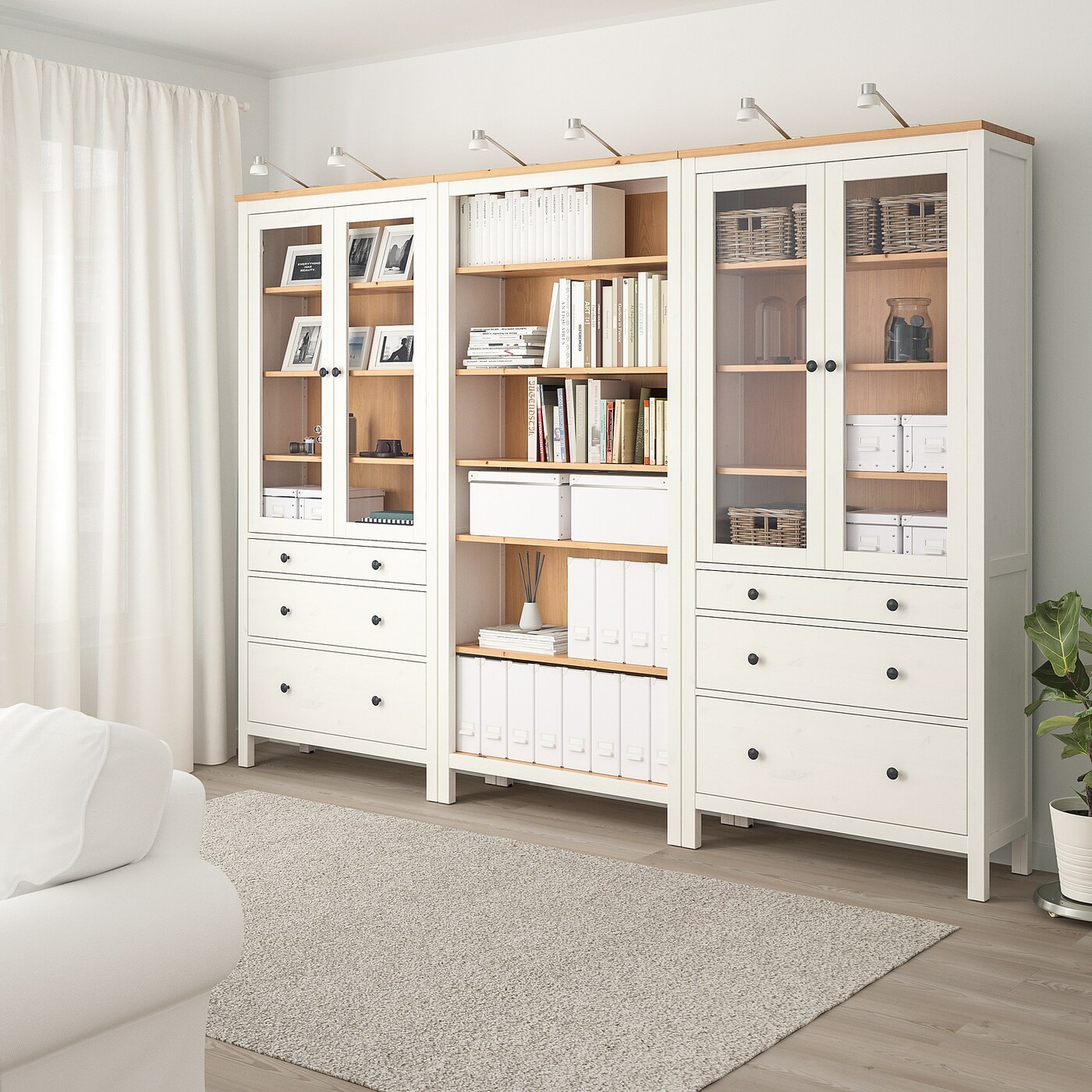 HEMNES Storage combination w doors/drawers