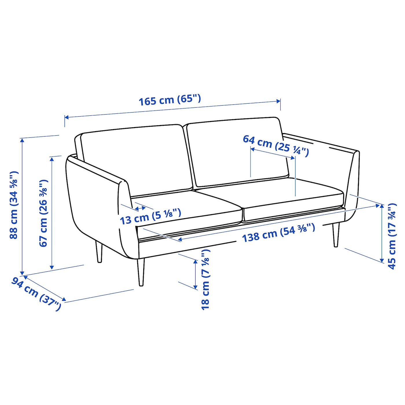 SMEDSTORP 2-seat sofa