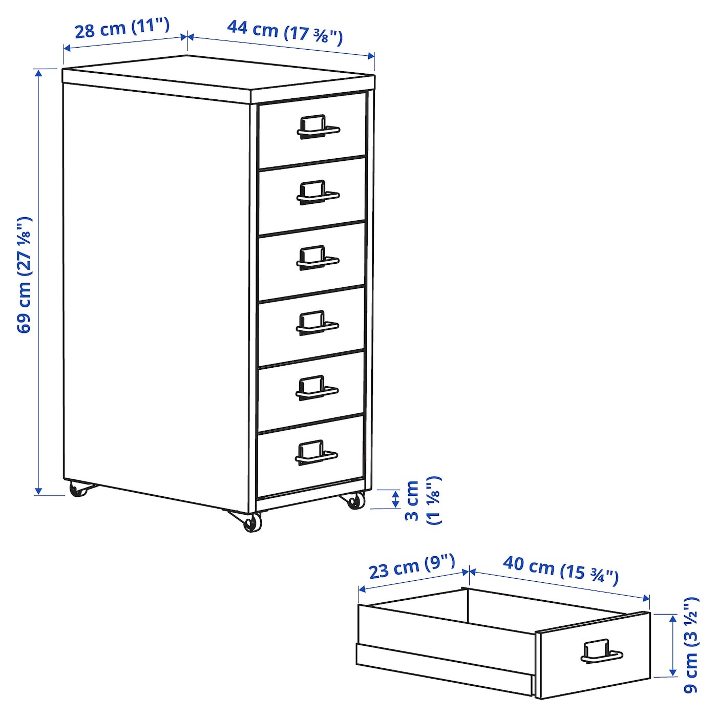 HELMER Drawer unit on castors