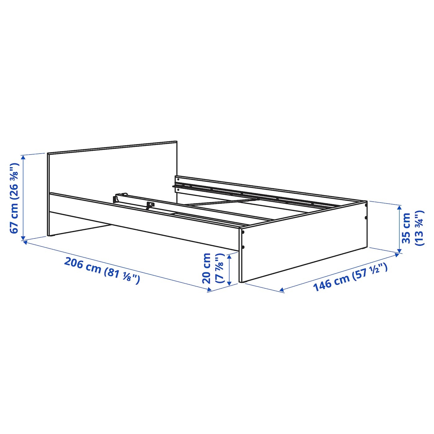 GURSKEN Bedroom furniture, set of 3