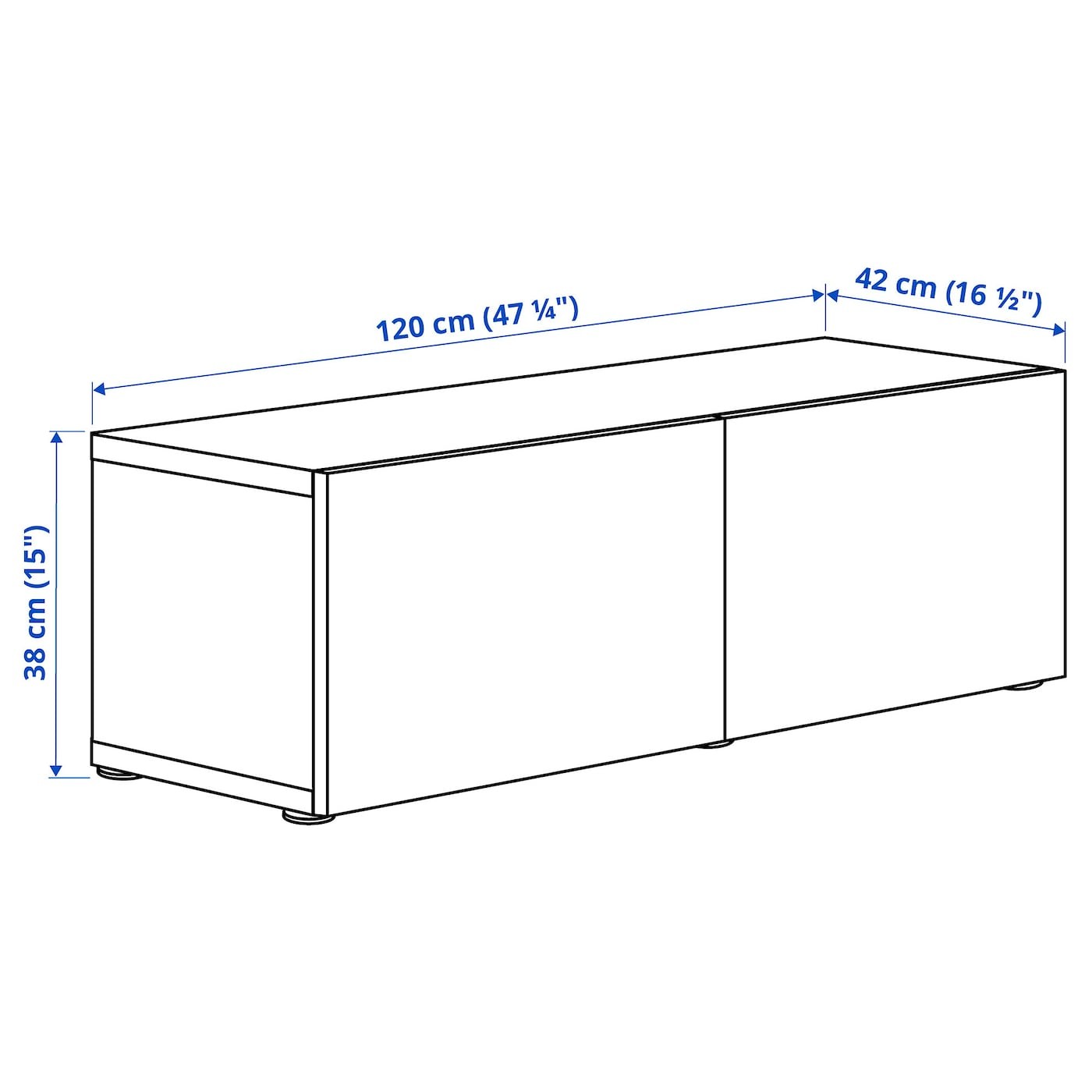 BESTÅ Shelf unit with glass doors