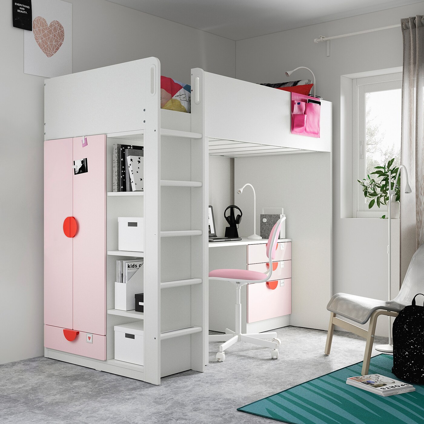 SMÅSTAD Loft bed