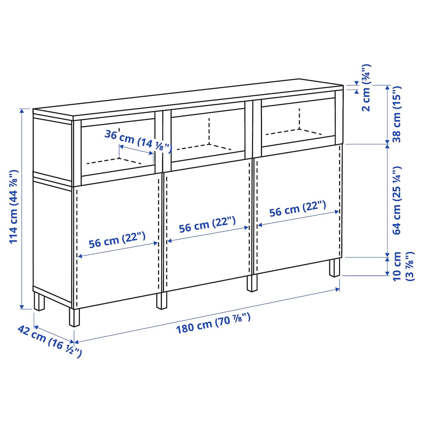 BESTÅ Storage combination with doors