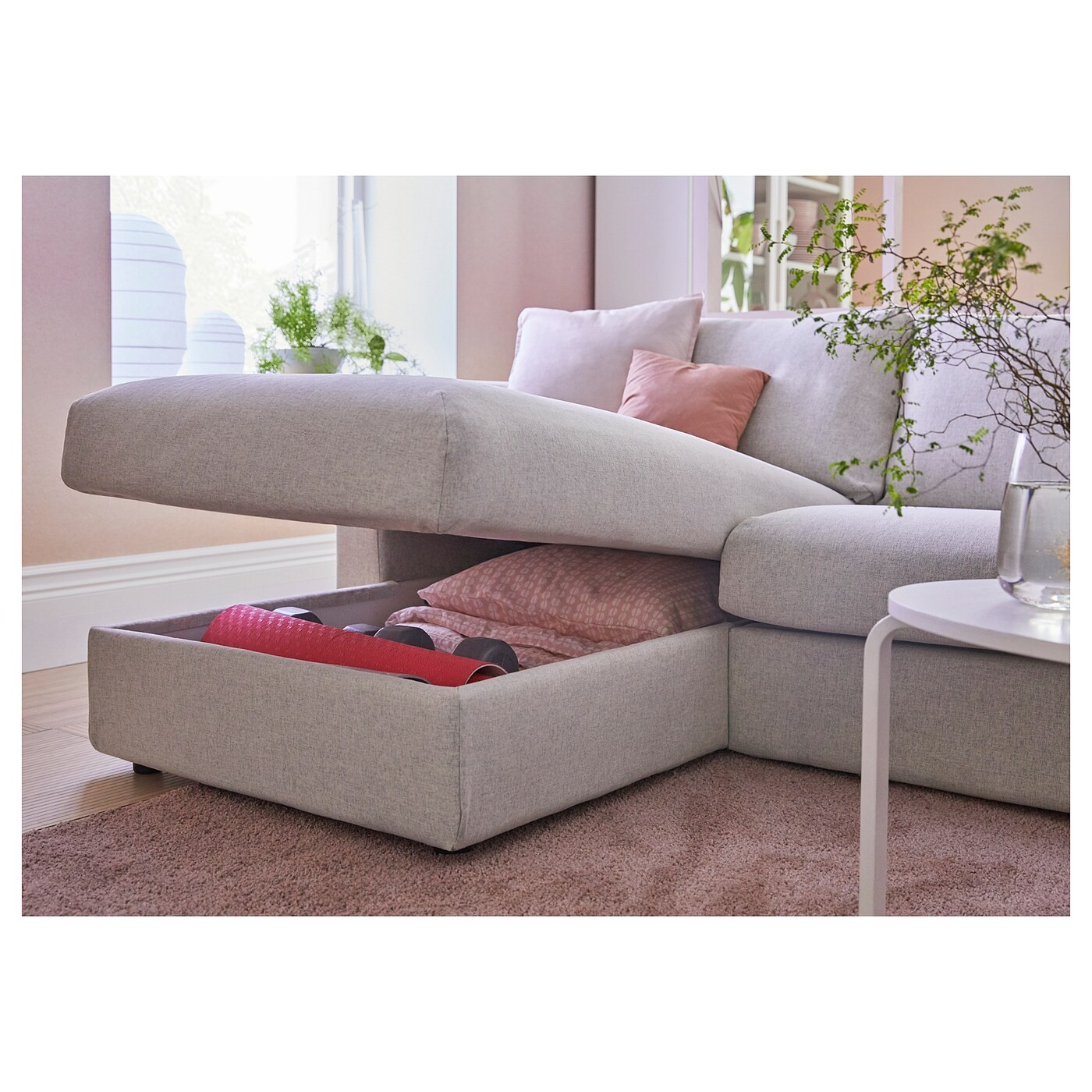 VIMLE Crnr sofa-bed, 5-seat w chaise lng