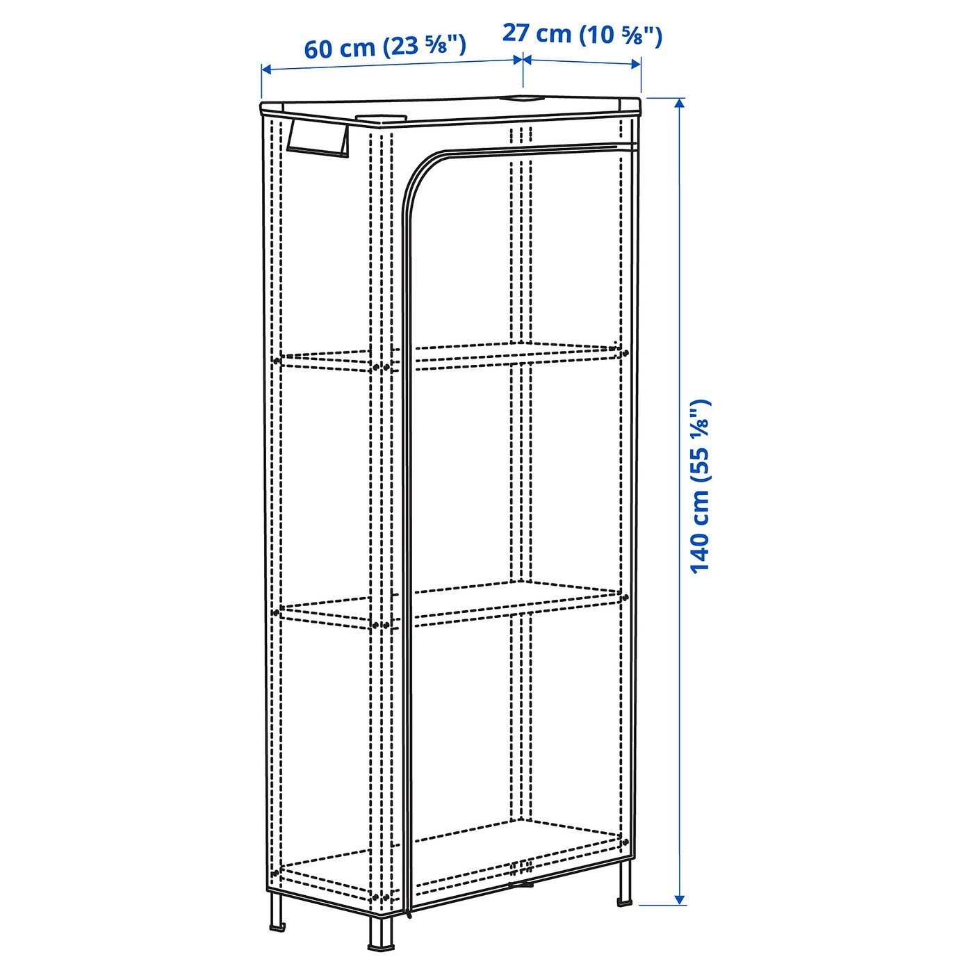 HYLLIS Shelving unit with cover