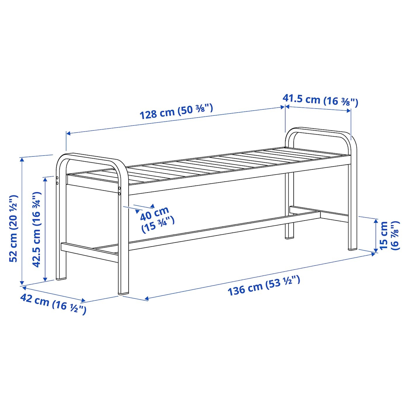 SJÄLLAND Bench, outdoor