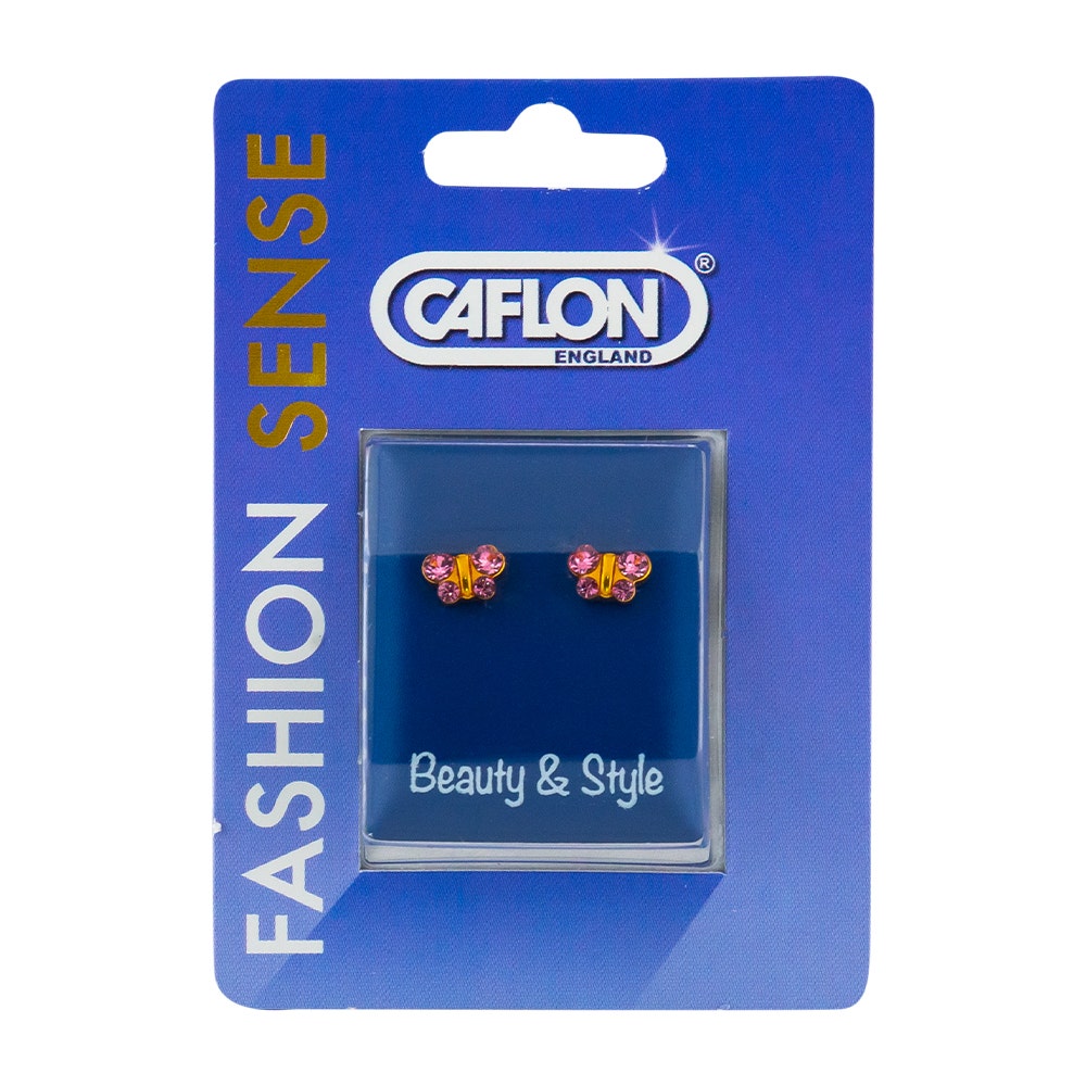 Caflon Fashion Sense Gold Plated Butterfly Light Rose Earring| 1Pc