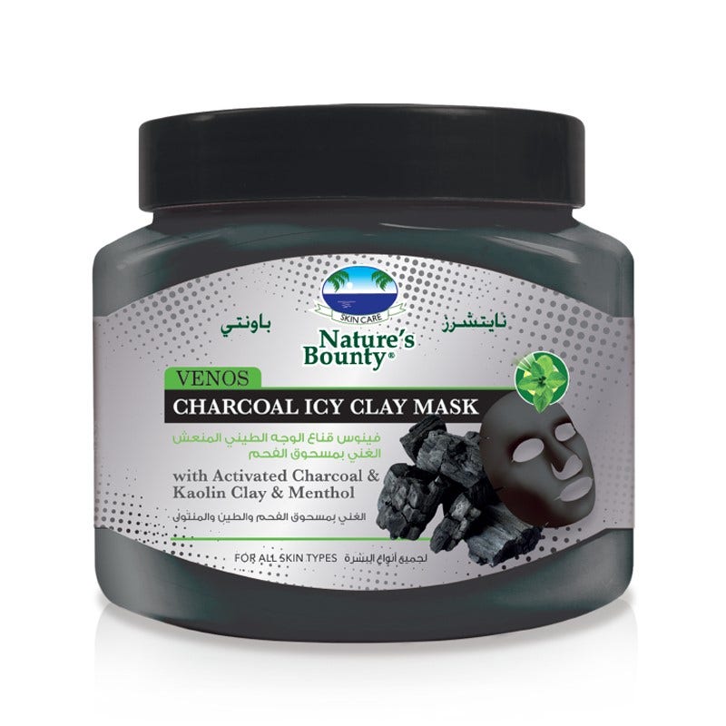 Natures Bounty Venos Clay Face Mask Icy Charcoal | 300 Ml