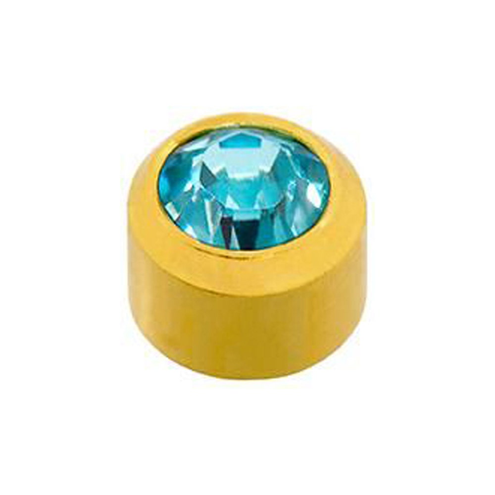 حلق كافلون سافتيك 24CT Gp Clawset Aquamarine