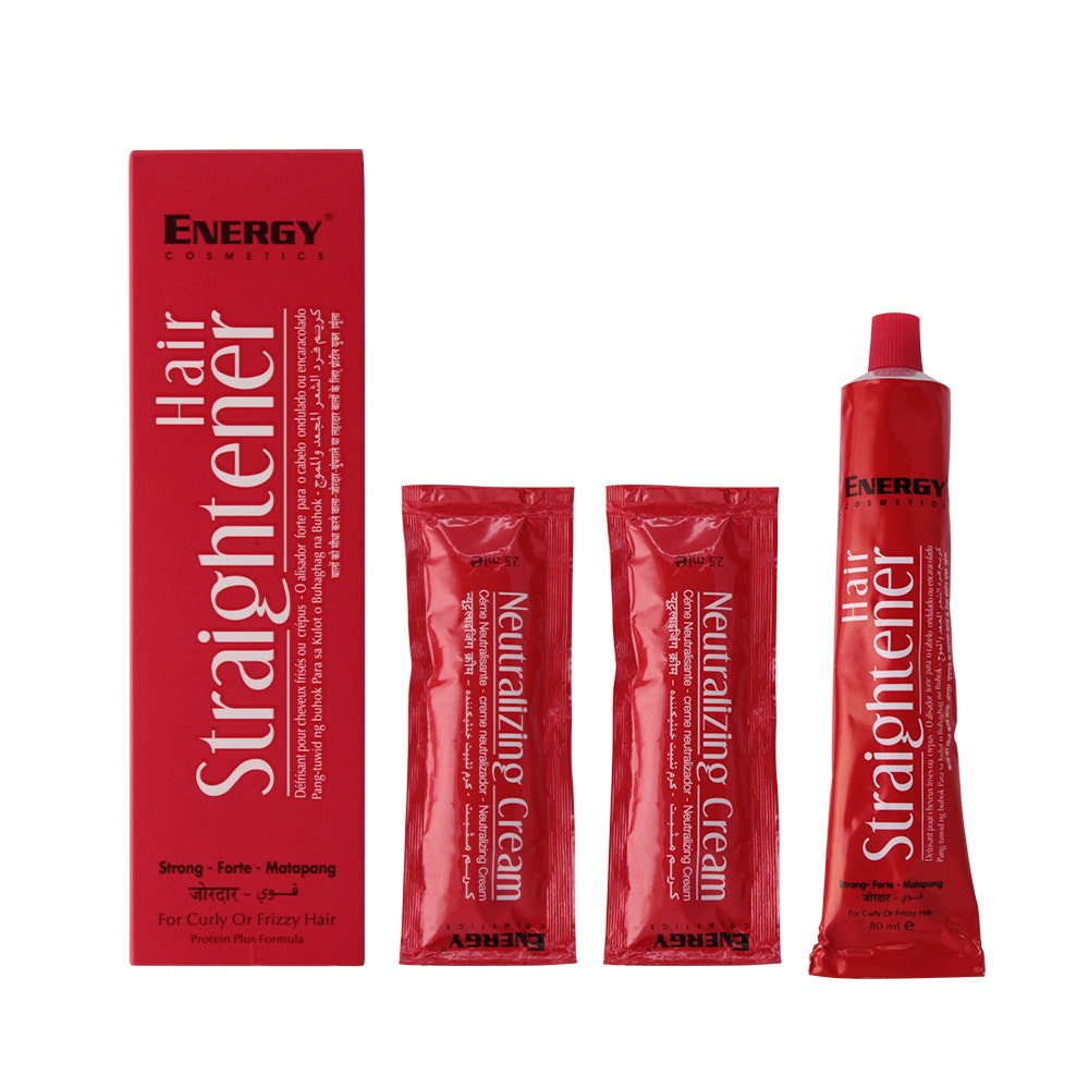 Energy Cosmetics Hair Straightener Cream | 80 + 50 Ml