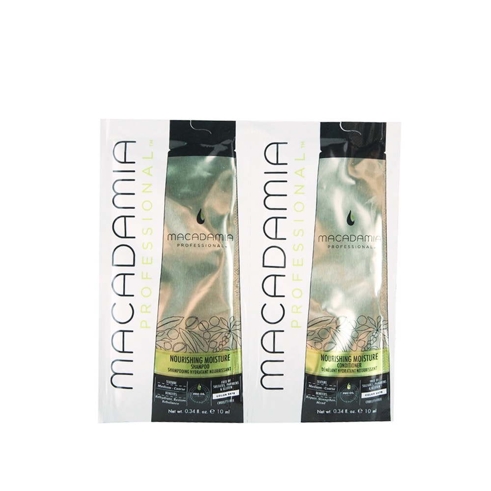 Macadamia Natural Nourishing Moisture Shampoo &amp; Conditioner Duo Foil Packet | 10Ml