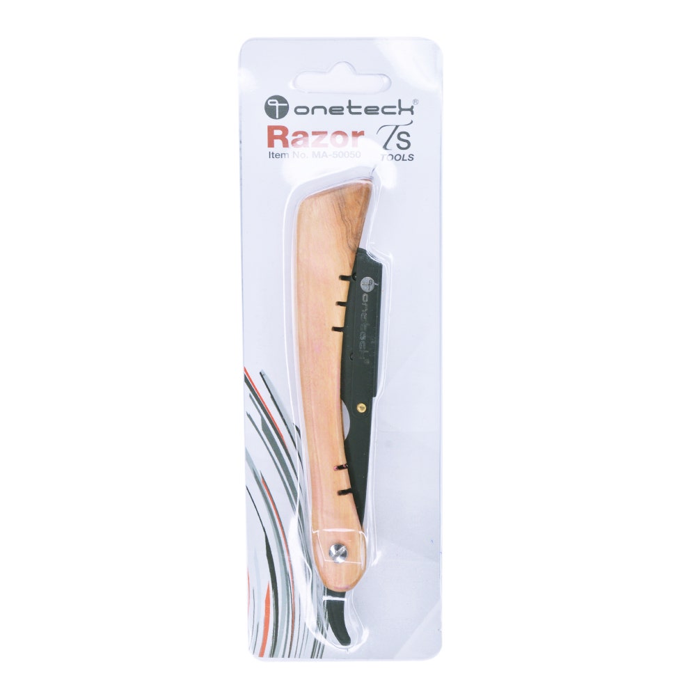 Onetech Razor With Wooden Handle| Black