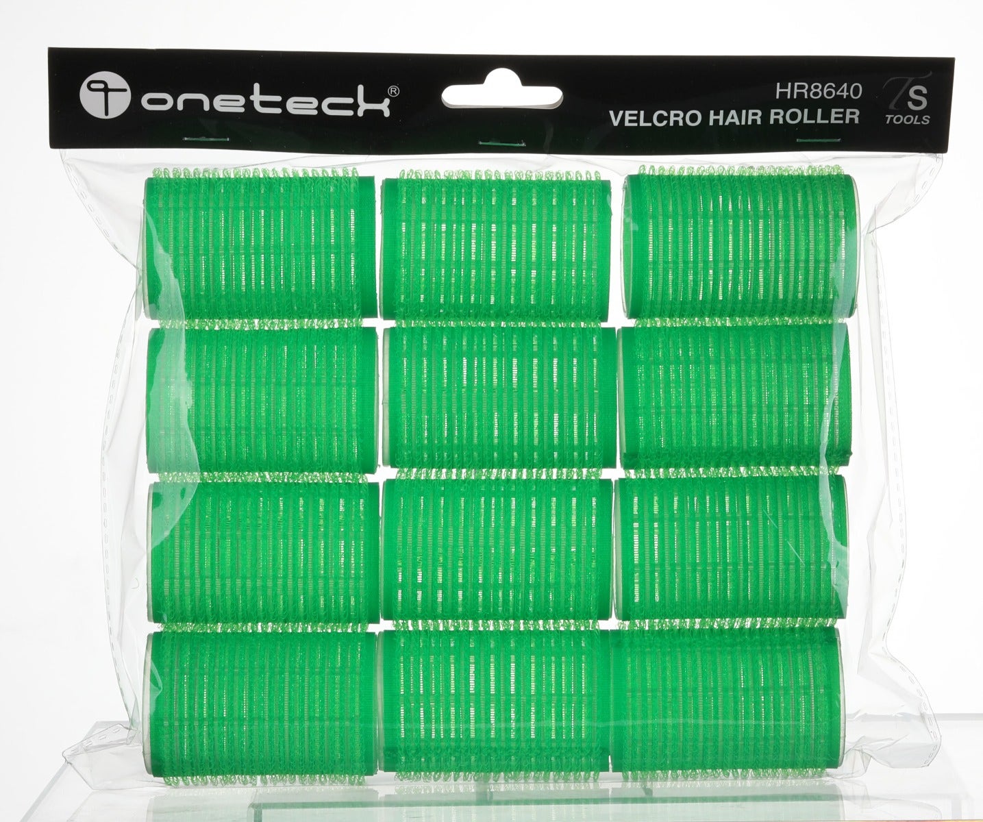 Onetech Velcro Hair Rollers 62 Mm X 40 Mm| Green - 12 Pcs