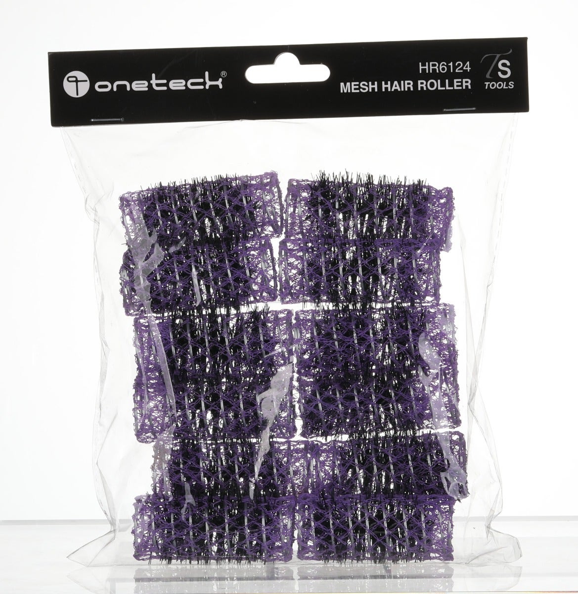 Onetech Mesh Hair Rollers 60Mmx24Mm| Violet 12 Pcs