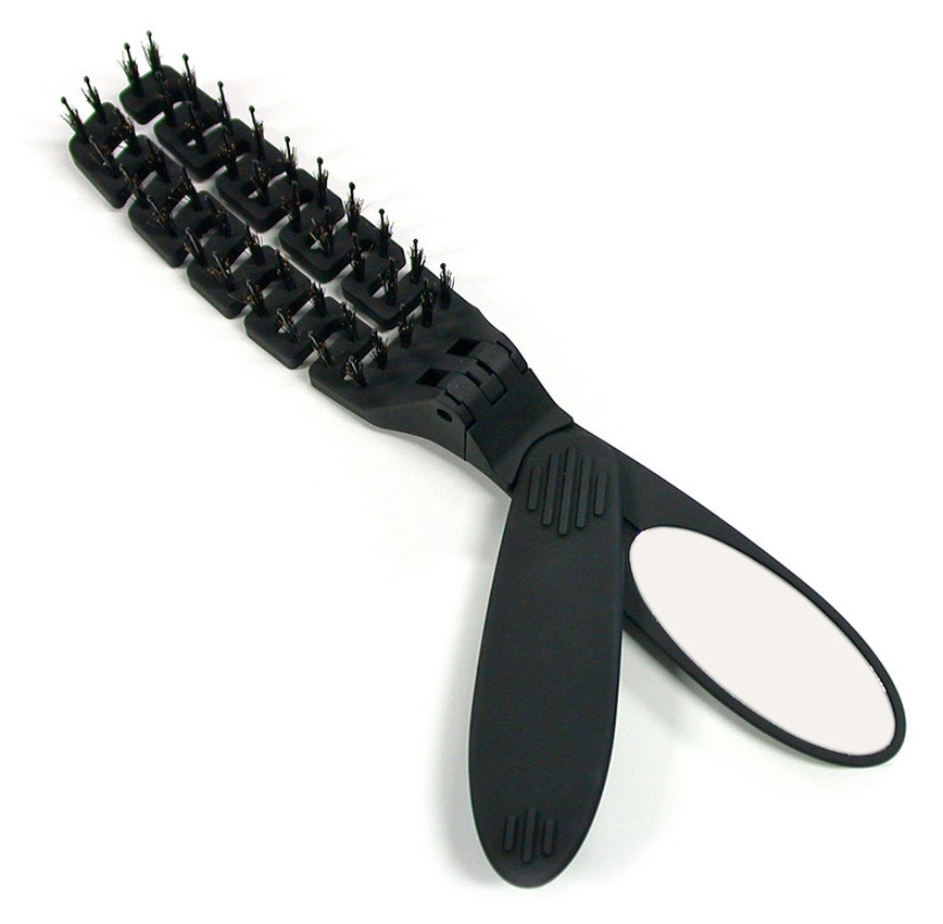 Onetech Folding Hair Brush With Mirror