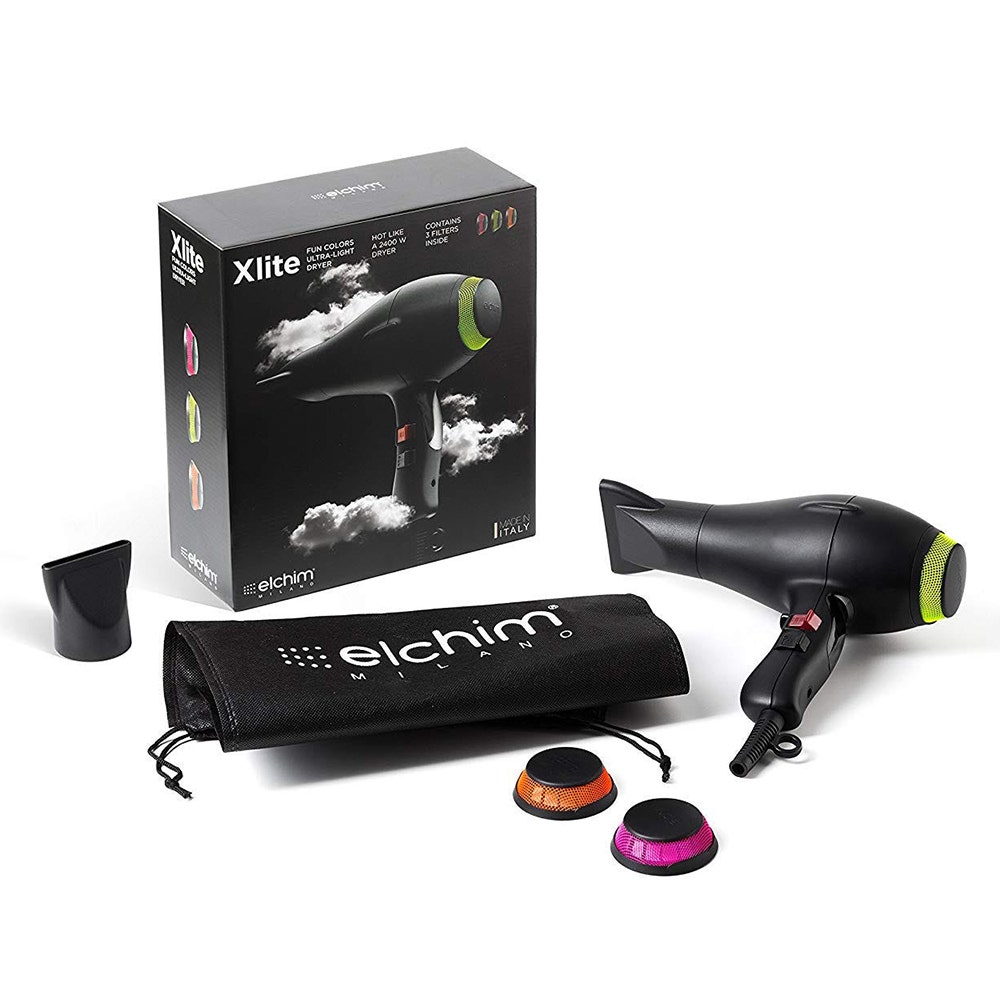 Elchim Xlite| Black Mat Hairdryer- 1600 W At 220 V And 2000 W At 240 V